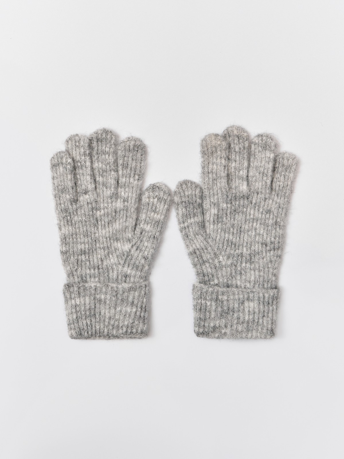 Длинные вязаные перчатки с шерстью