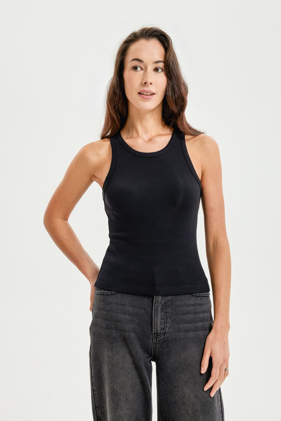 Майка из хлопка без рукавов