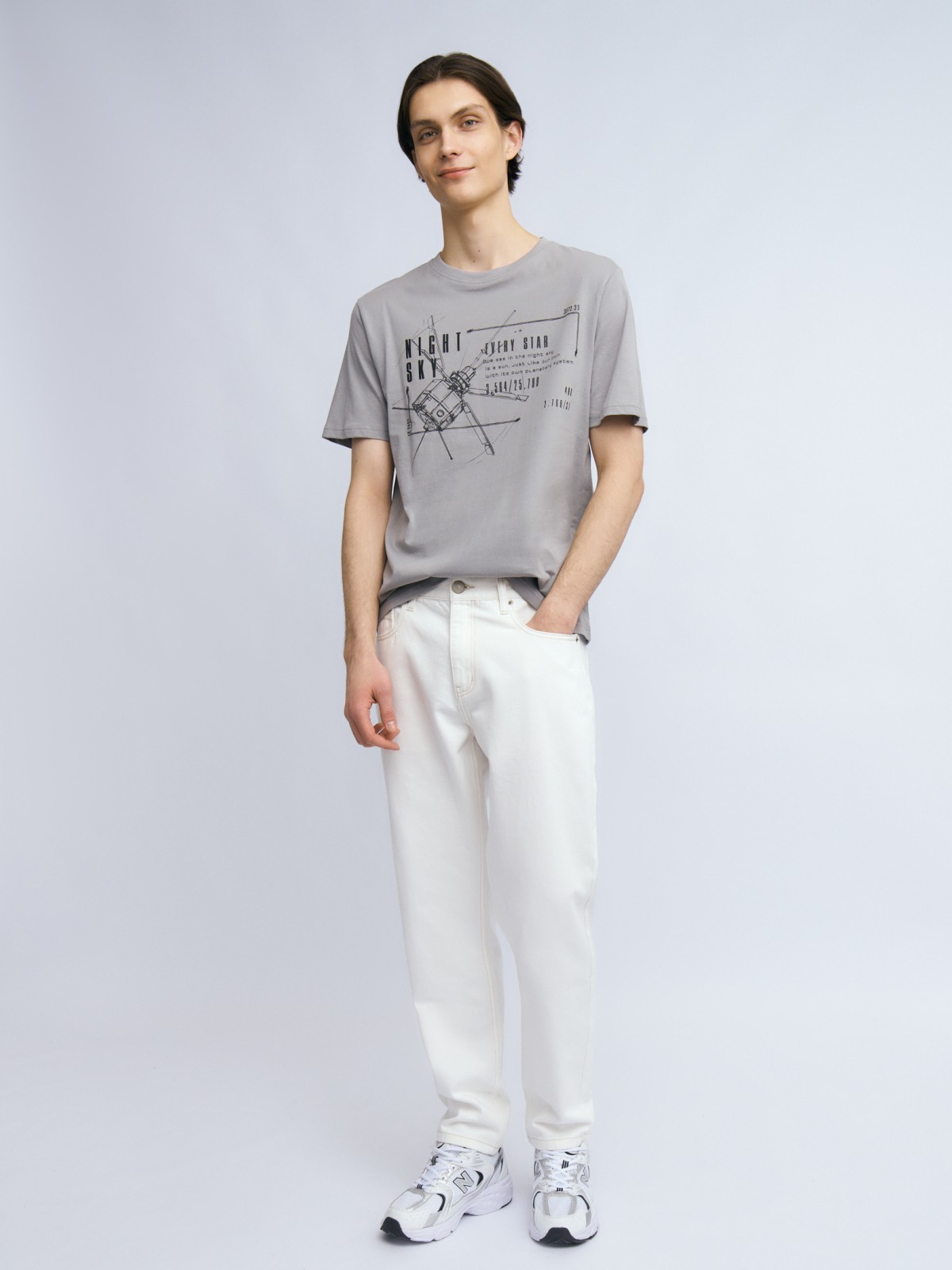 Джинсы фасона Carrot из хлопка