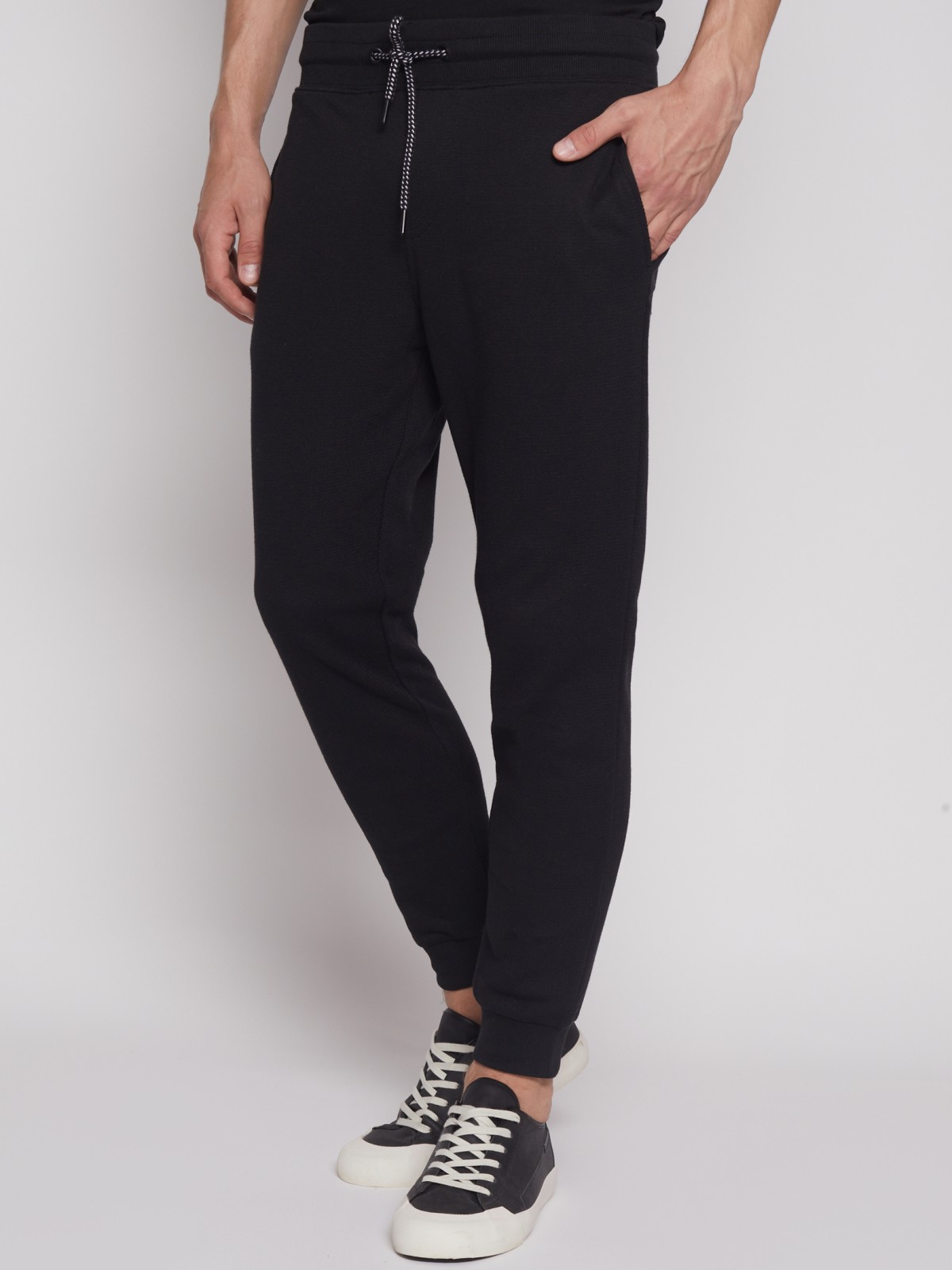 Спортивные брюки-джоггеры zolla 21231762F012, цвет черный, размер S - фото 5