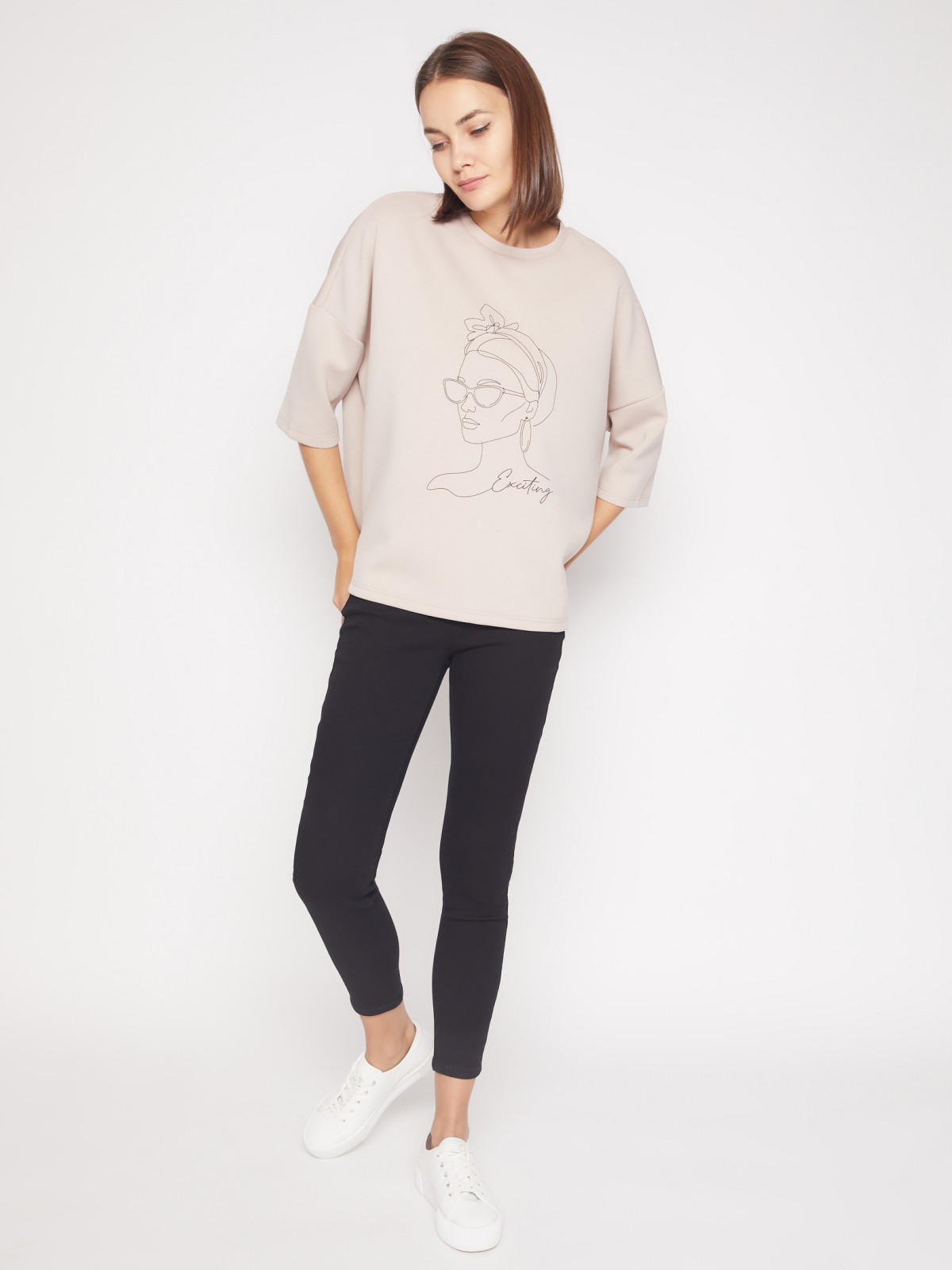 Футболка oversize с принтом