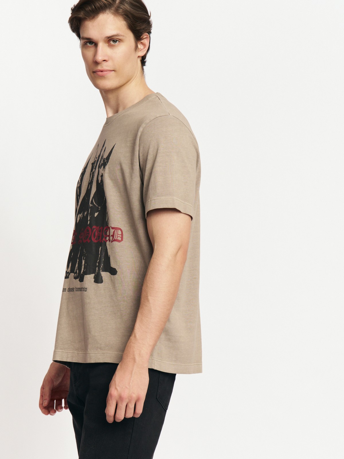 Футболка из хлопка с принтом