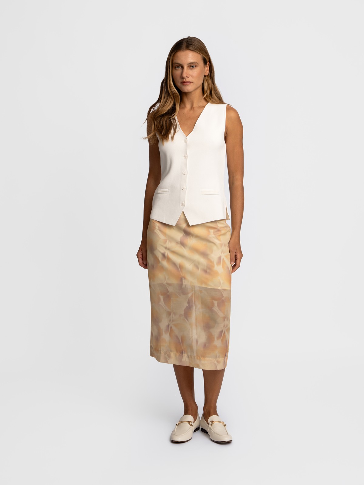 Юбка миди с принтом