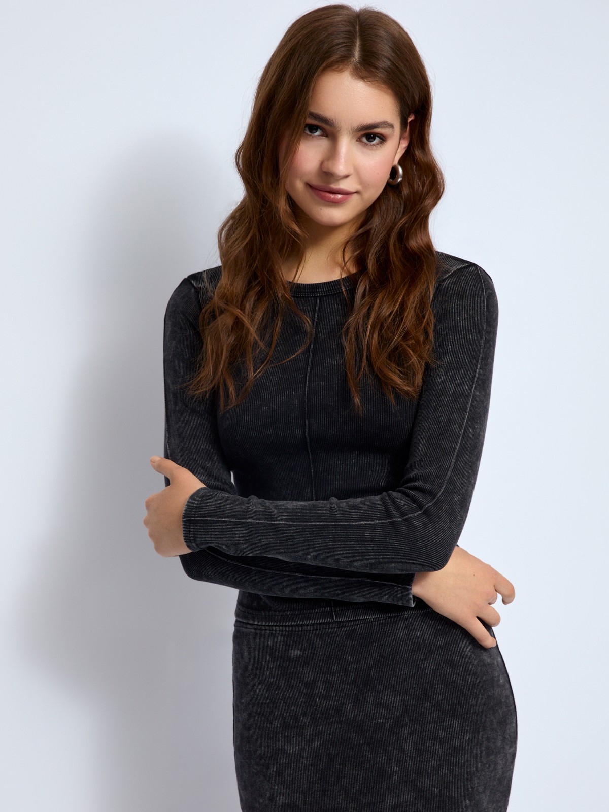 Трикотажный лонгслив из хлопка