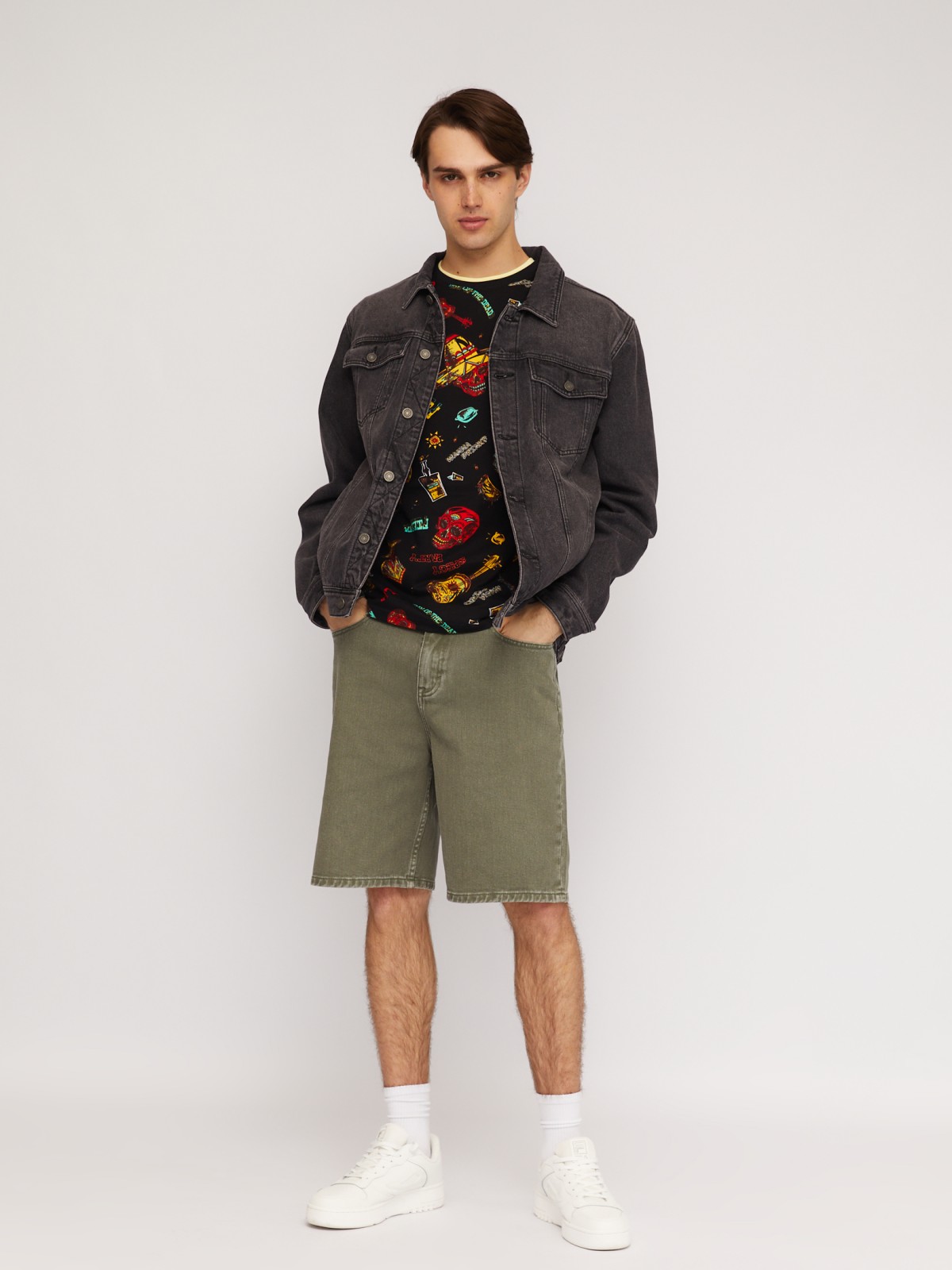 Футболка из хлопка с принтом