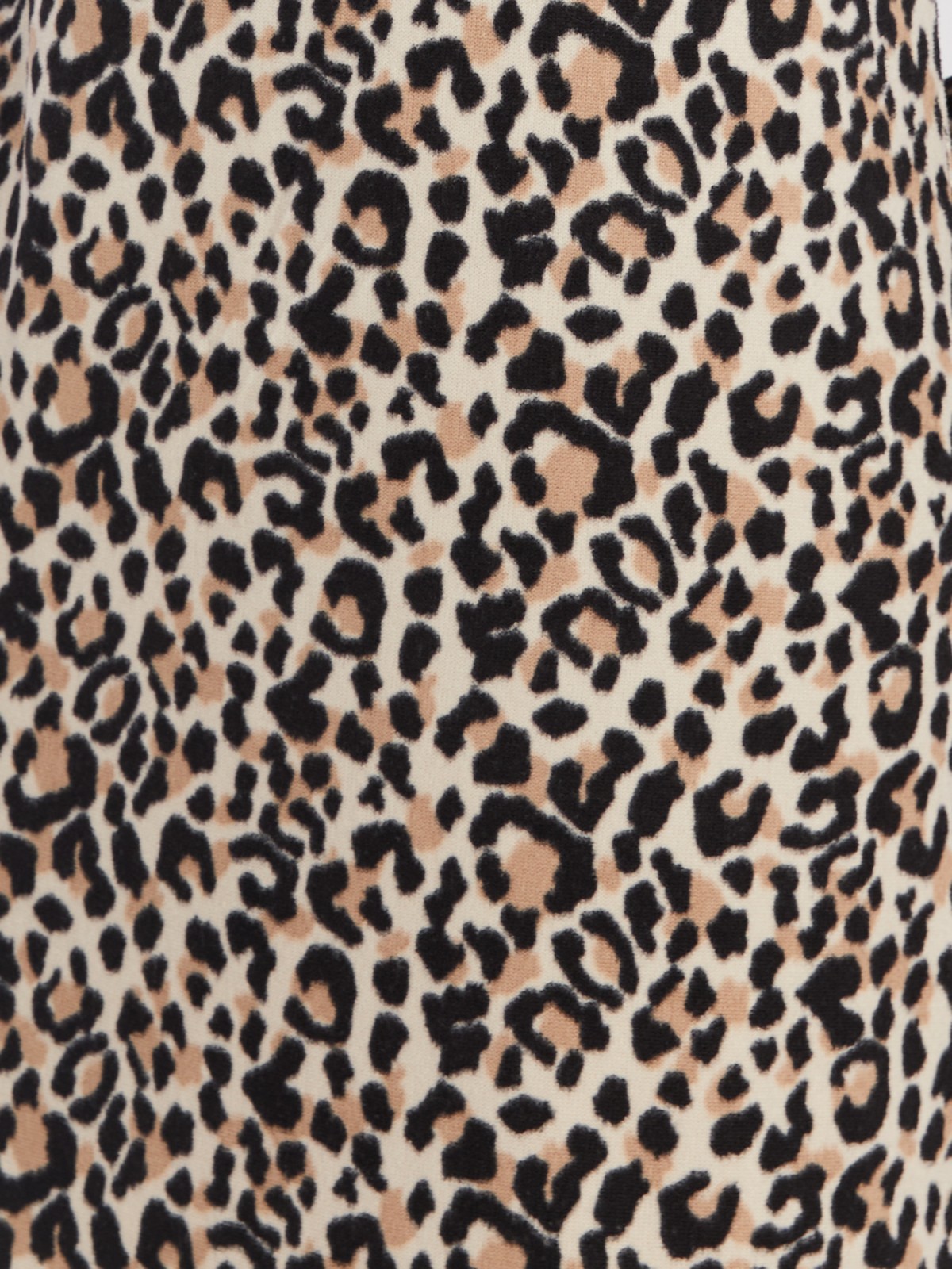 Платье-свитер из вязаного трикотажа с леопардовым принтом zolla 223428139021, цвет бежевый, размер XS - фото 4