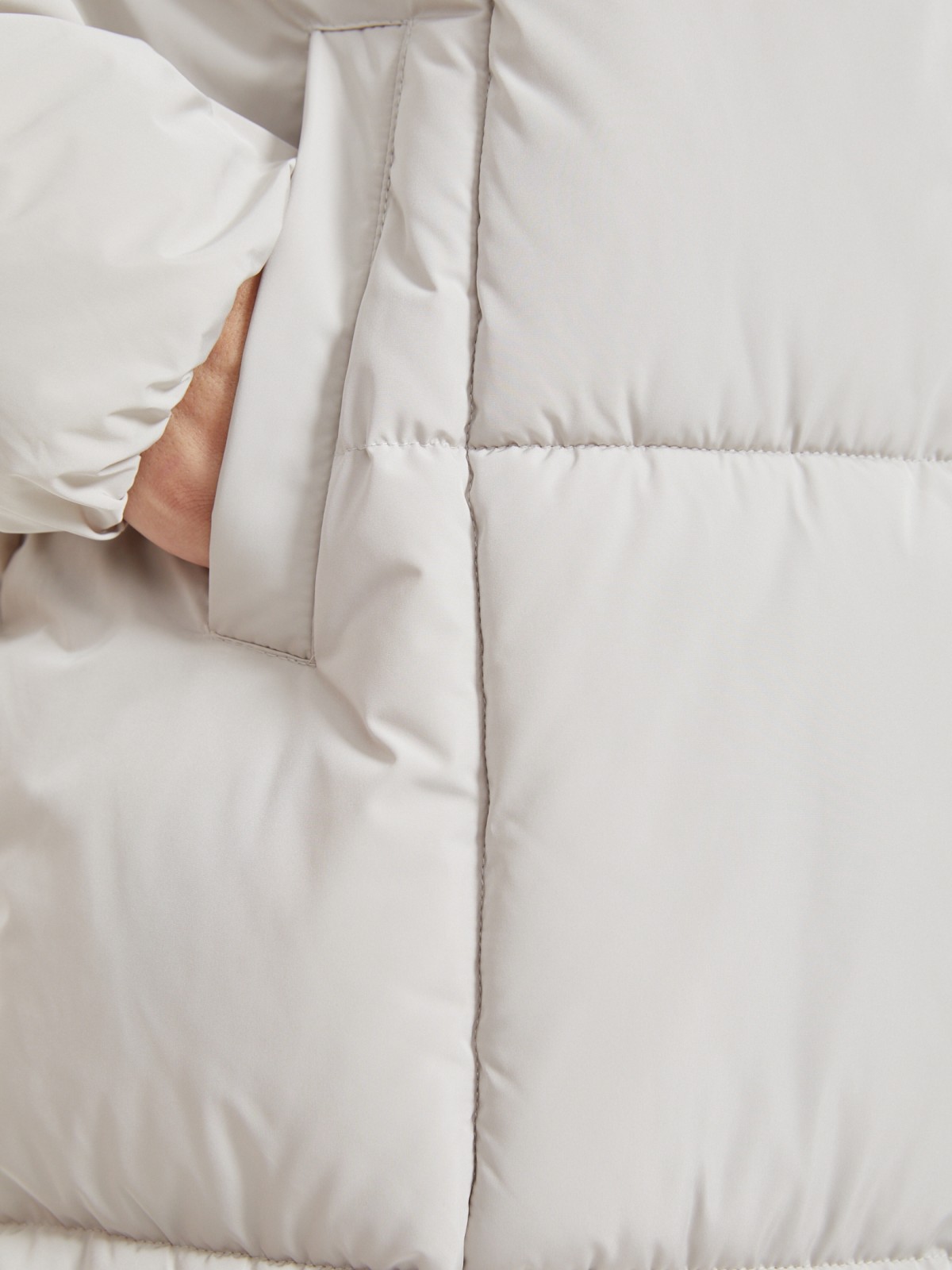 Тёплая куртка-пальто с капюшоном