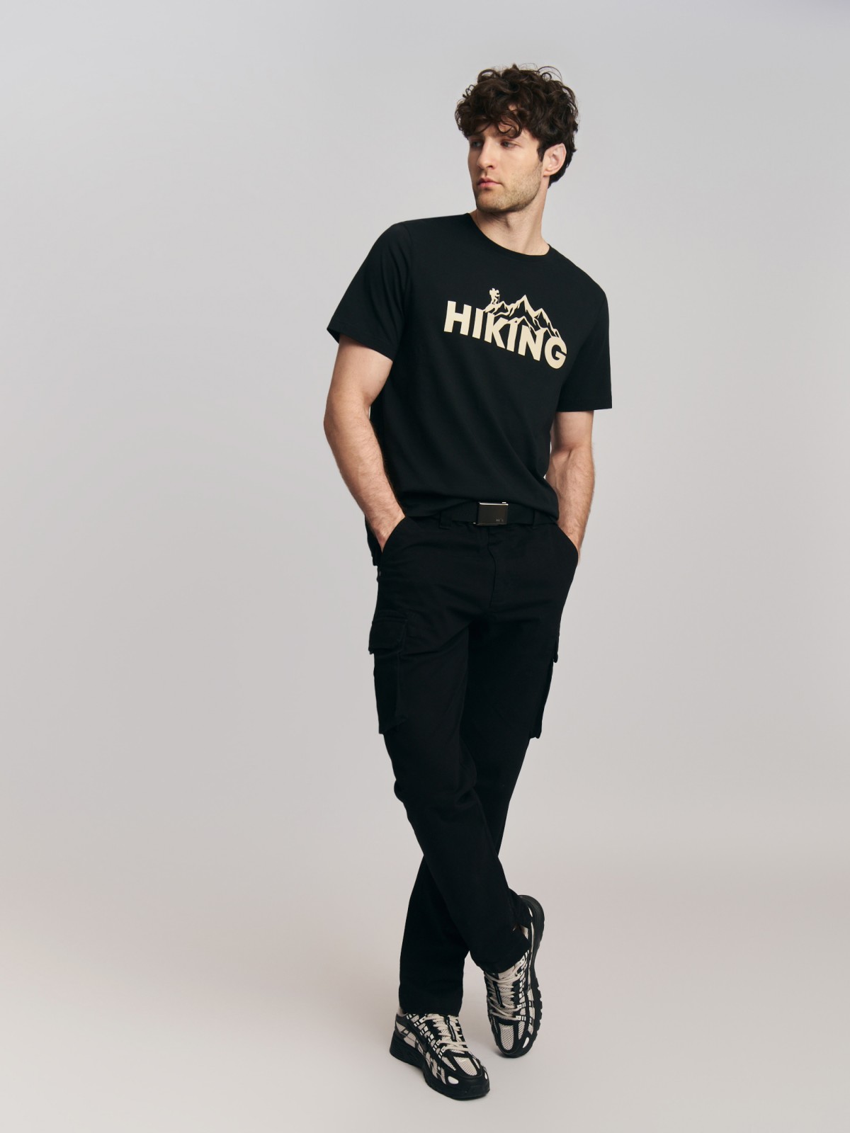 Футболка из хлопка с принтом-надписью