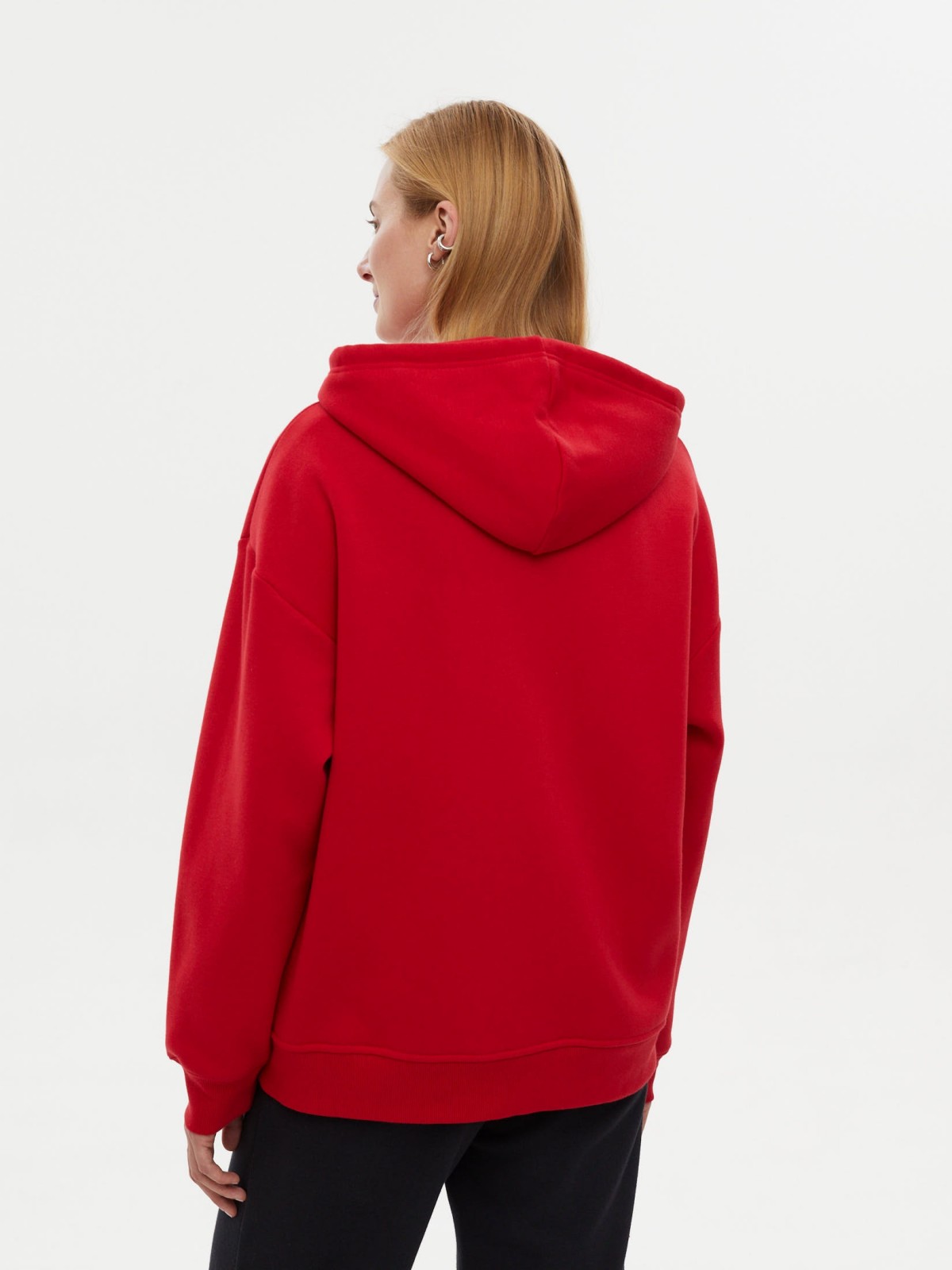 Утеплённая оверсайз толстовка с начёсом