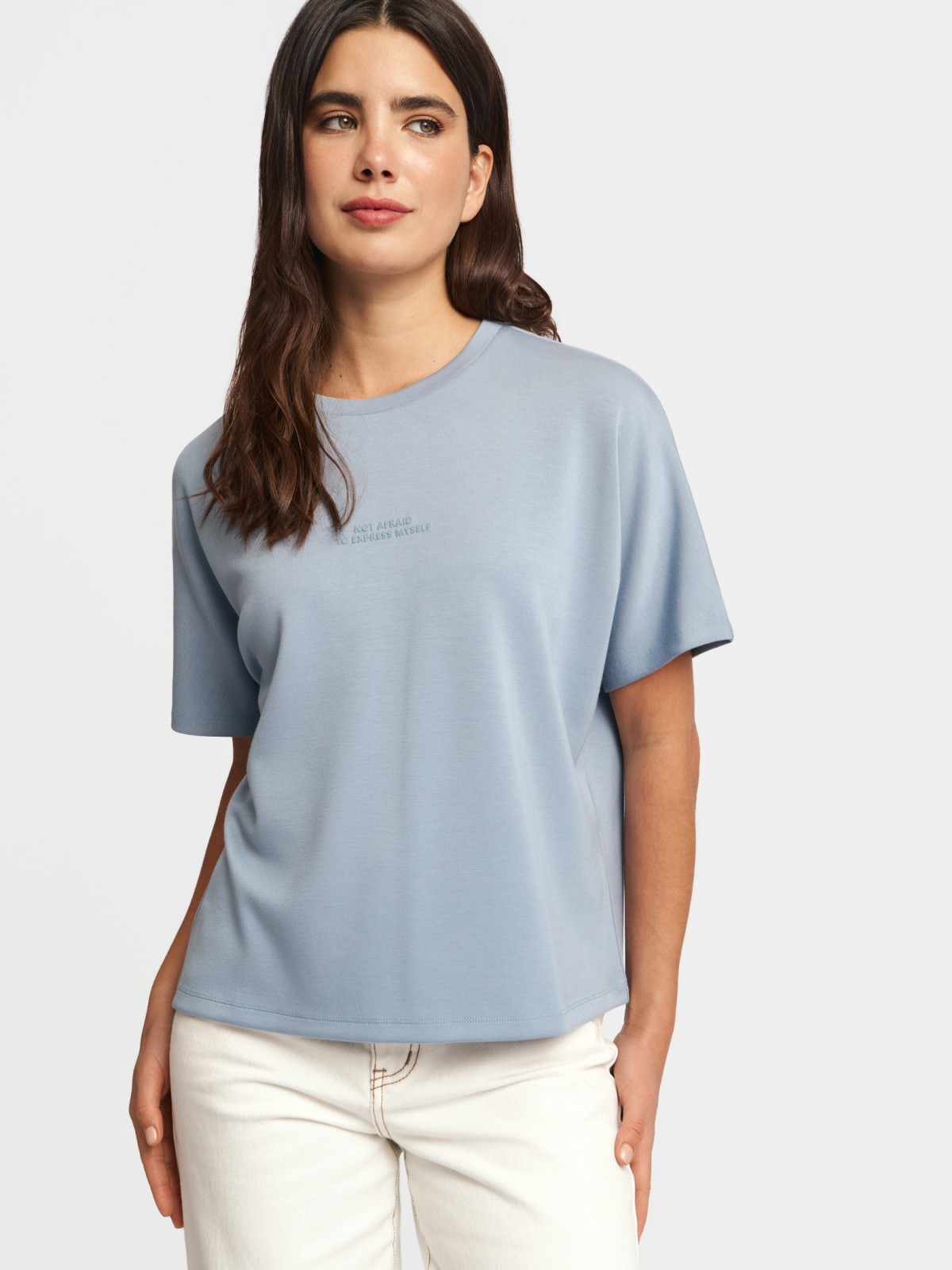 Футболка с принтом-надписью