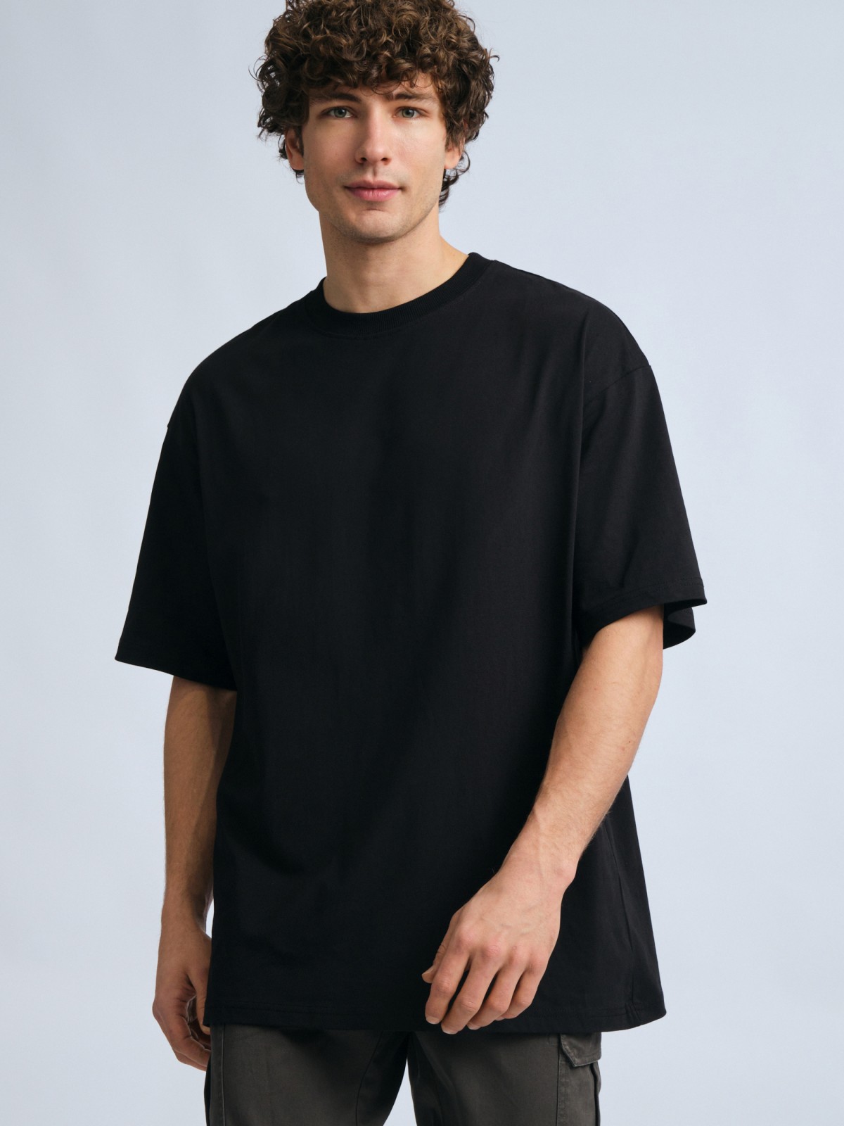 Футболка оверсайз из хлопка с коротким рукавом