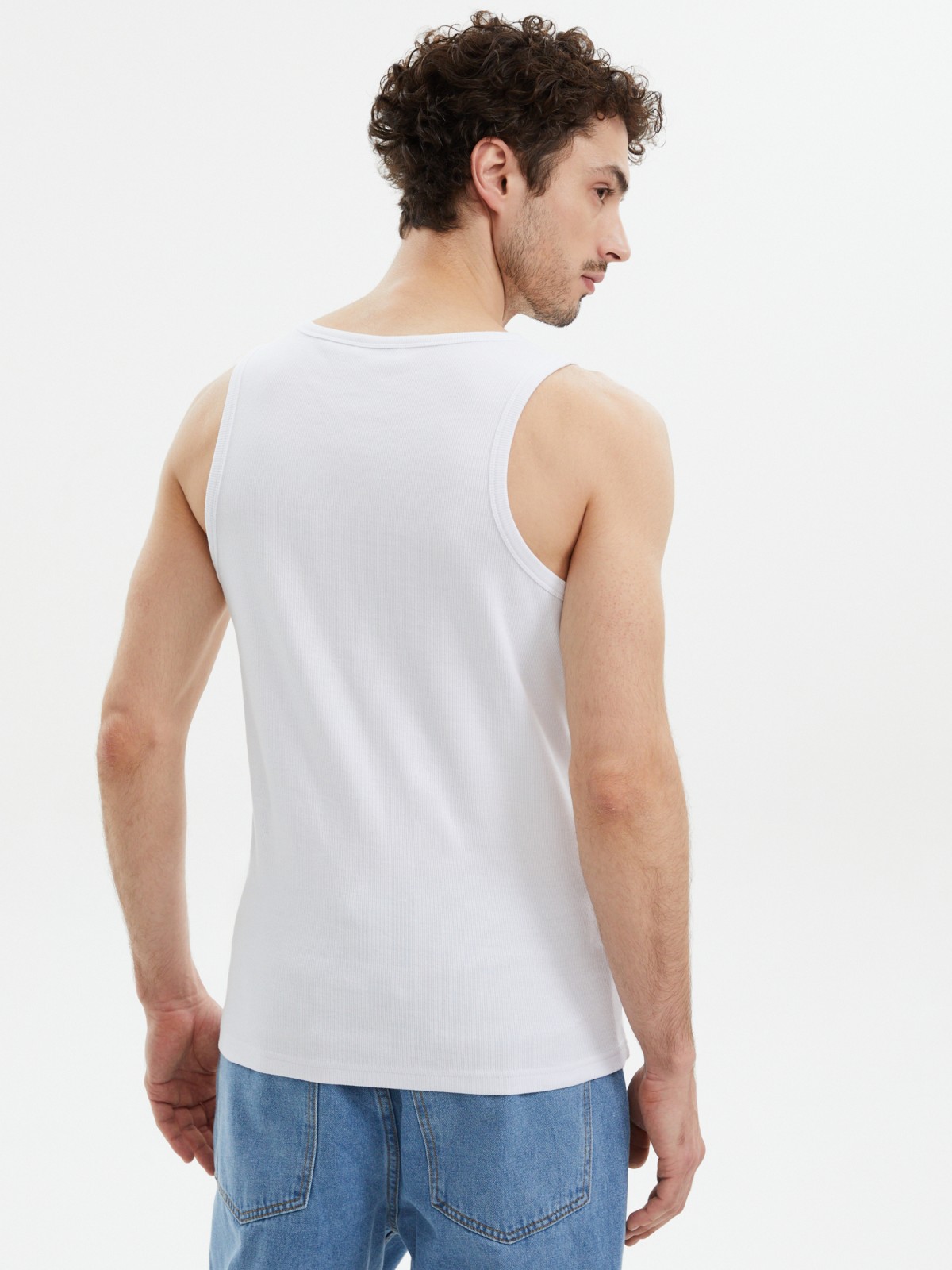 Майка из хлопка однотонная