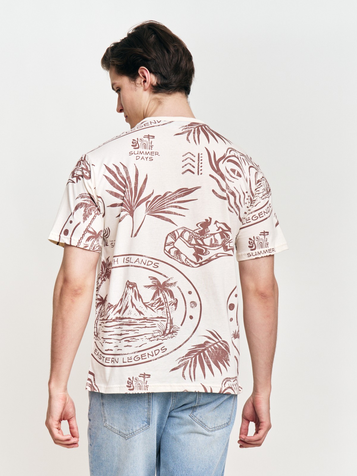 Футболка из хлопка с принтом