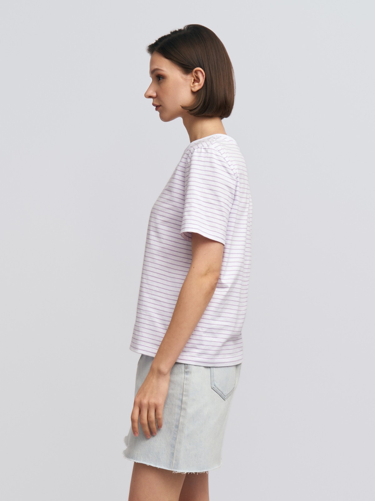 Футболка из хлопка в полоску