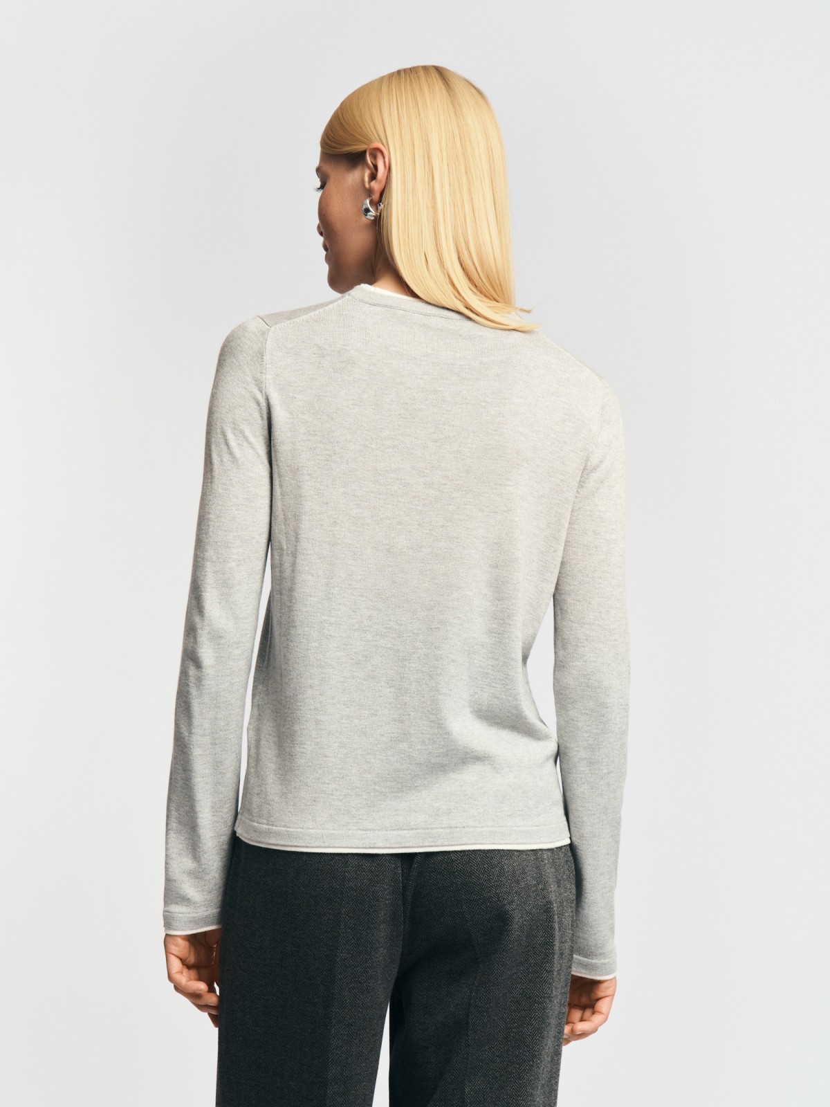 Трикотажный джемпер с отделкой