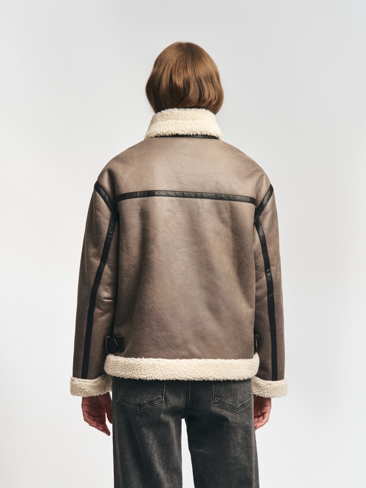 Тёплая косуха-дублёнка из экозамши с экомехом