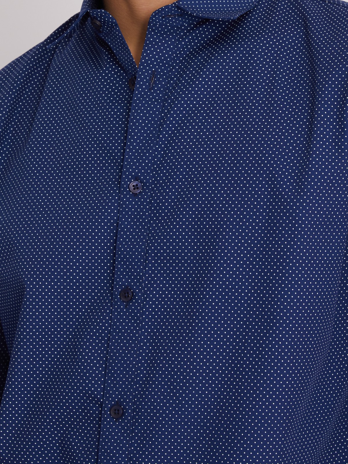 Рубашка полуприлегающего силуэта с длинным рукавом zolla 012312106032, цвет голубой, размер M - фото 3