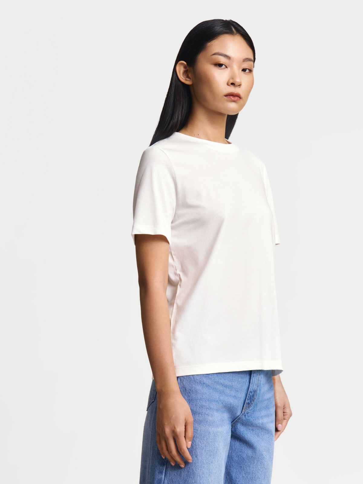 Футболка из хлопка однотонная