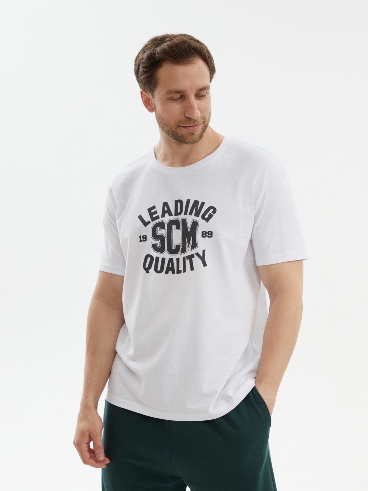 Футболка из хлопка с надписью