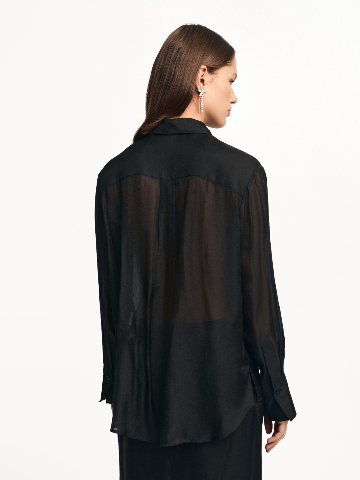 Полупрозрачная рубашка из органзы