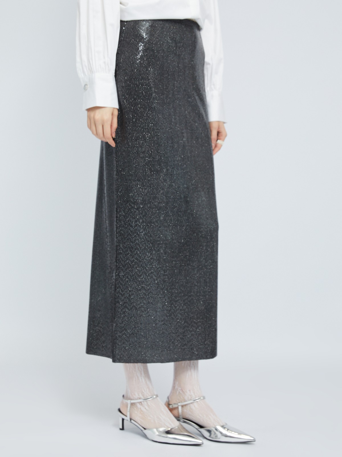 Юбка-карандаш длины миди с пайетками