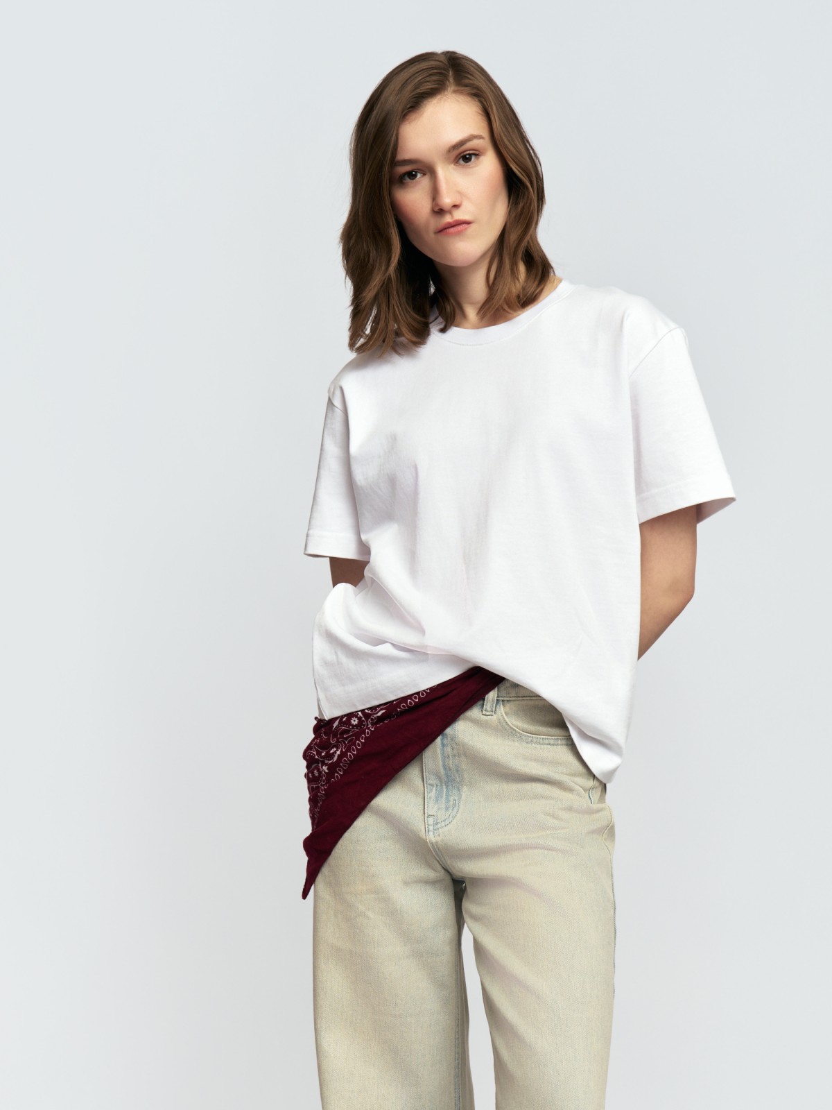 Футболка оверсайз силуэта из хлопка