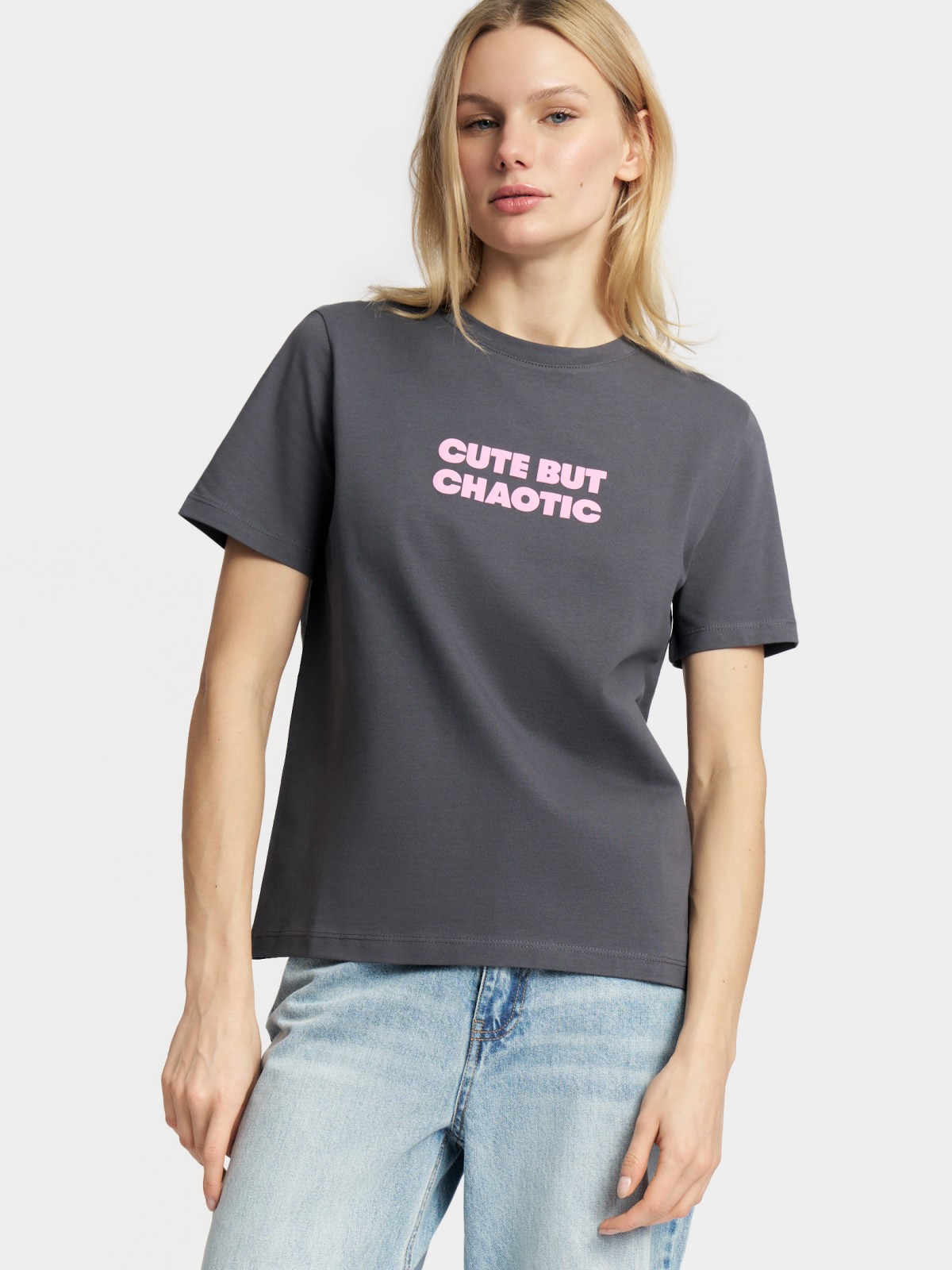 Футболка из хлопка с надписью