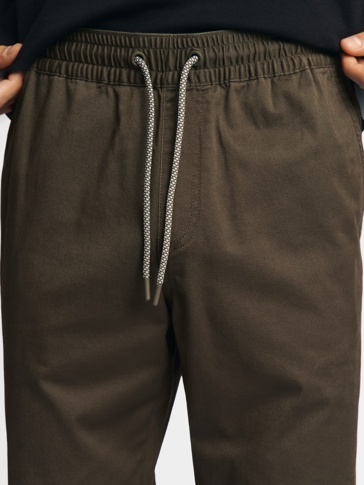 Брюки-джоггеры из хлопка на резинке