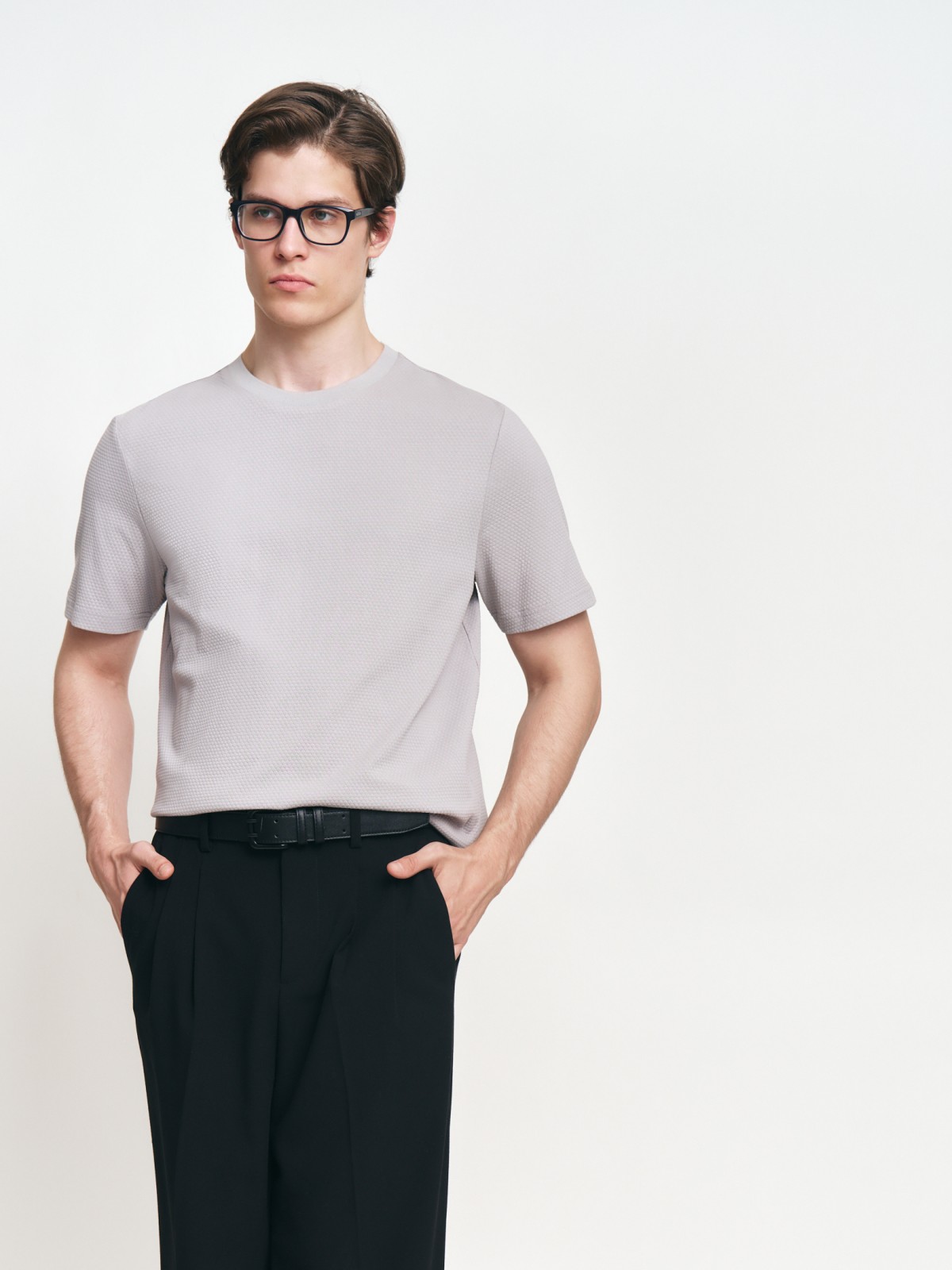 Футболка из хлопка с круглым вырезом