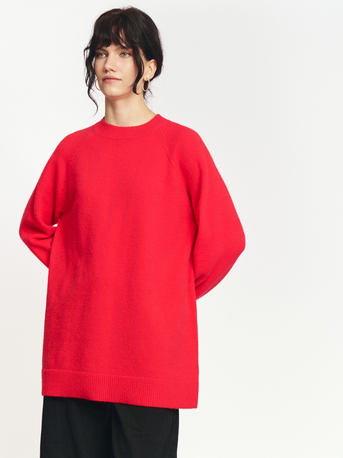 Вязаный джемпер оверсайз силуэта