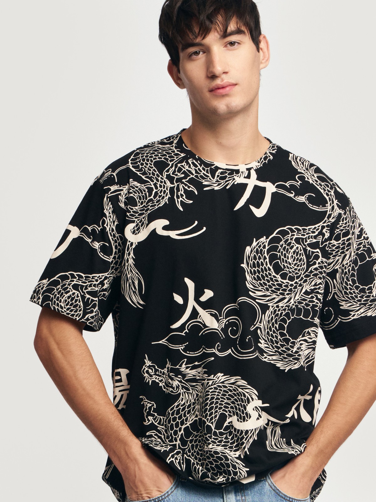 Футболка из хлопка с принтом