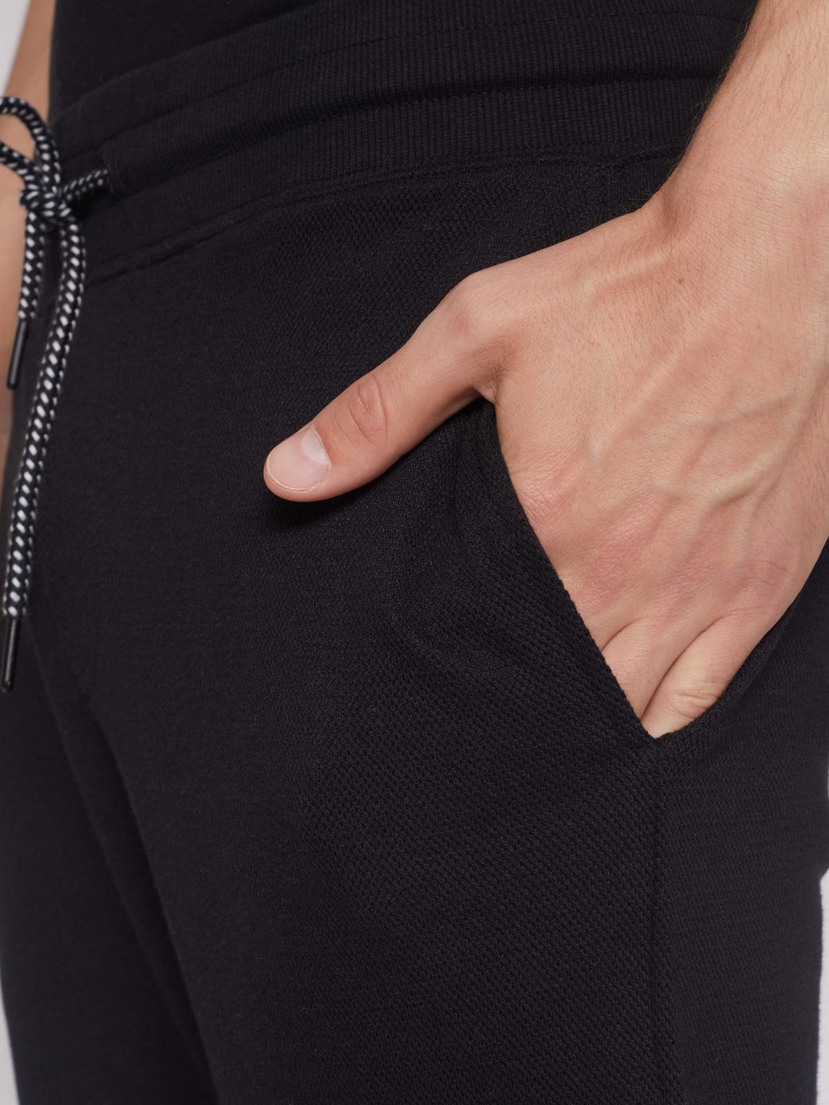 Спортивные брюки-джоггеры zolla 21231762F012, цвет черный, размер S - фото 4