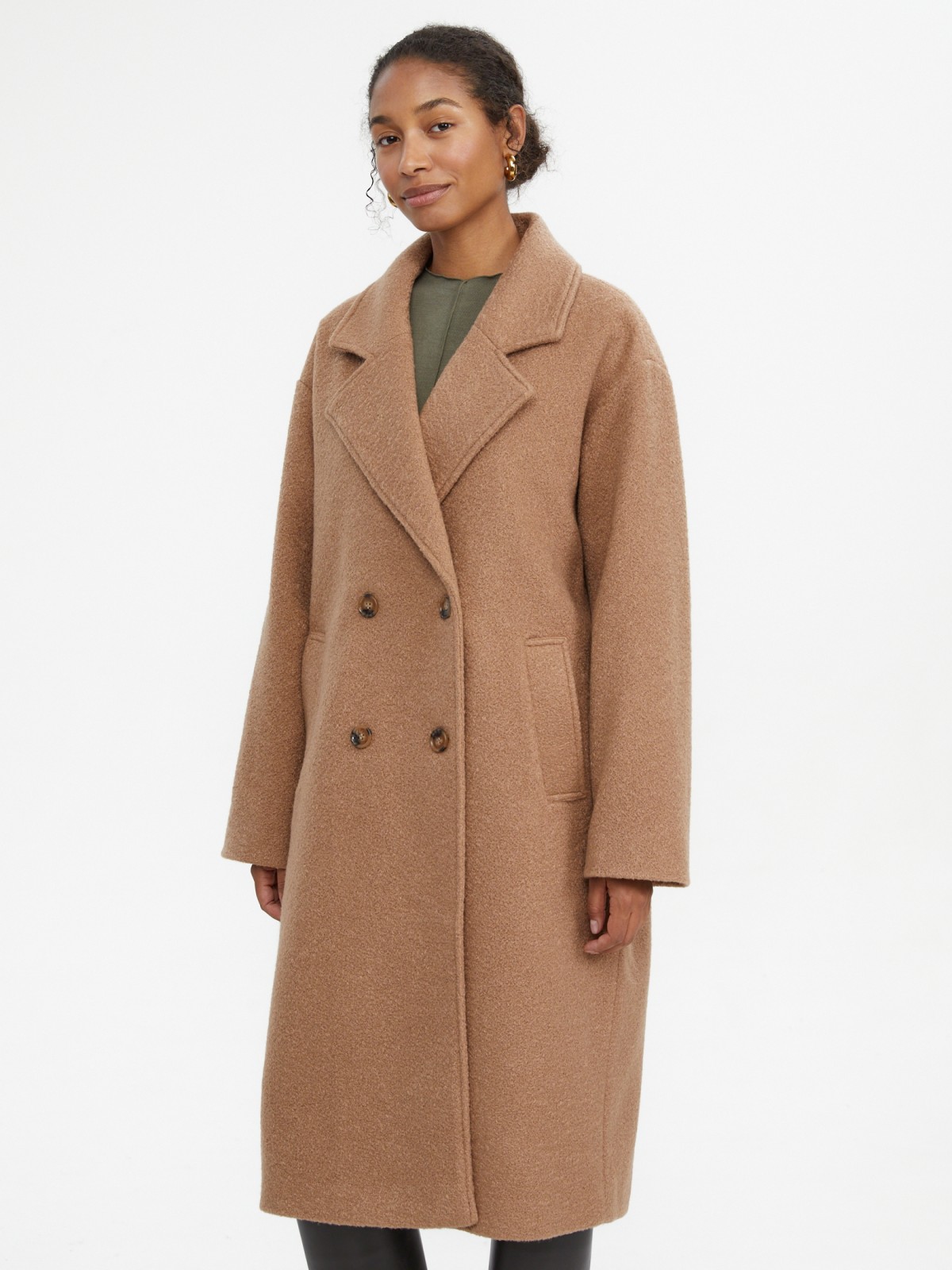 Длинное оверсайз пальто без утеплителя