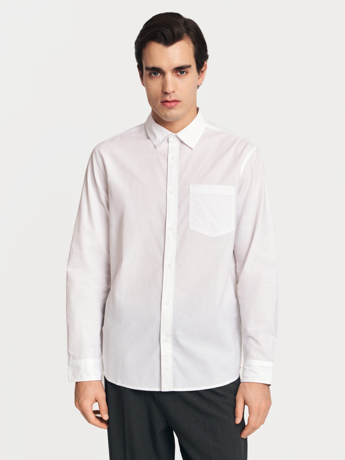 Льняная рубашка из хлопка