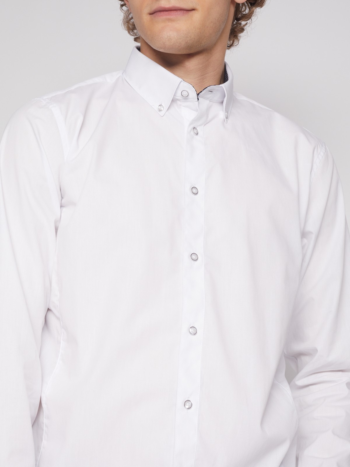 Рубашка с длинным рукавом zolla Белый 012322159012 