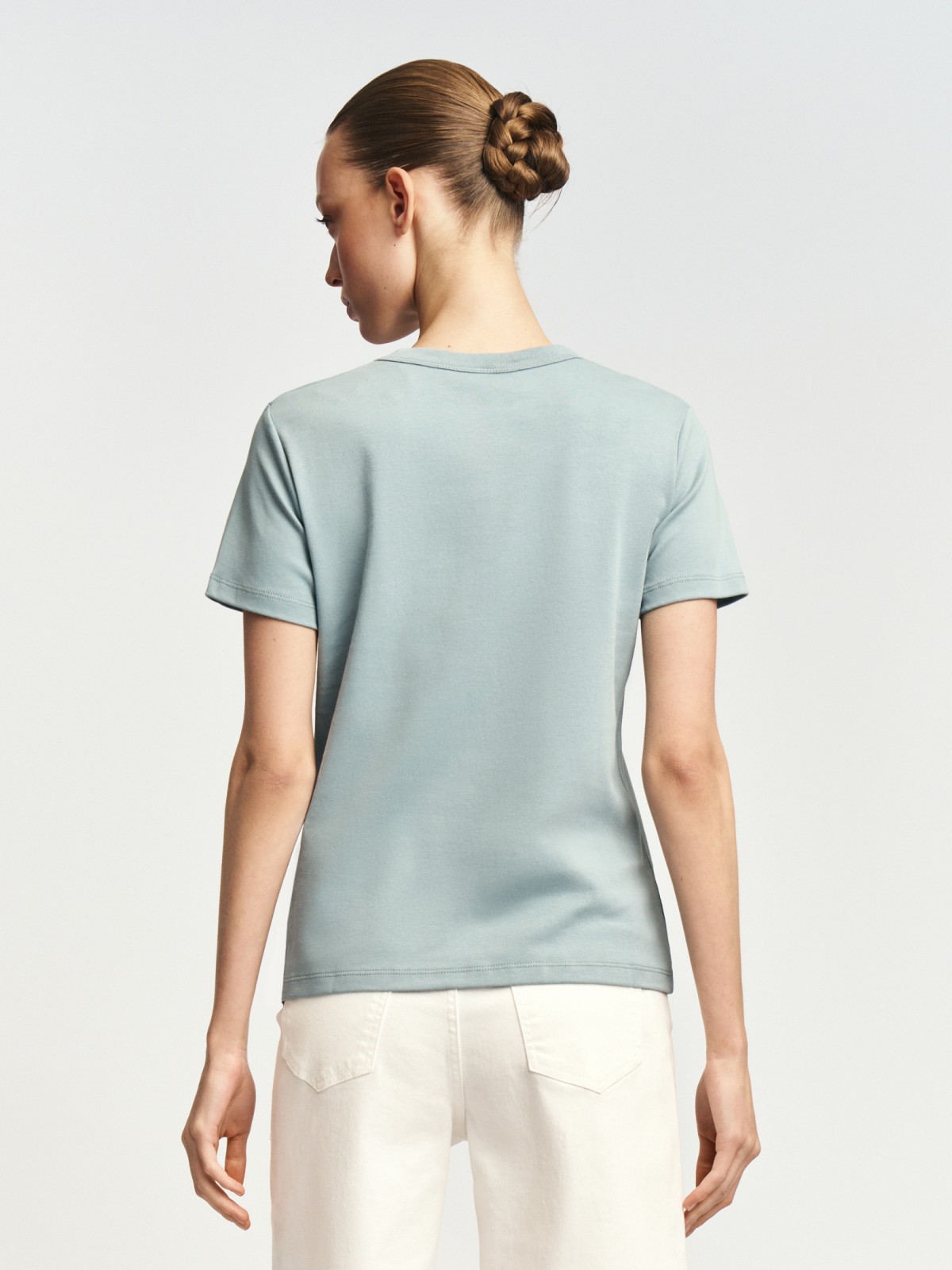 Футболка из хлопка однотонная