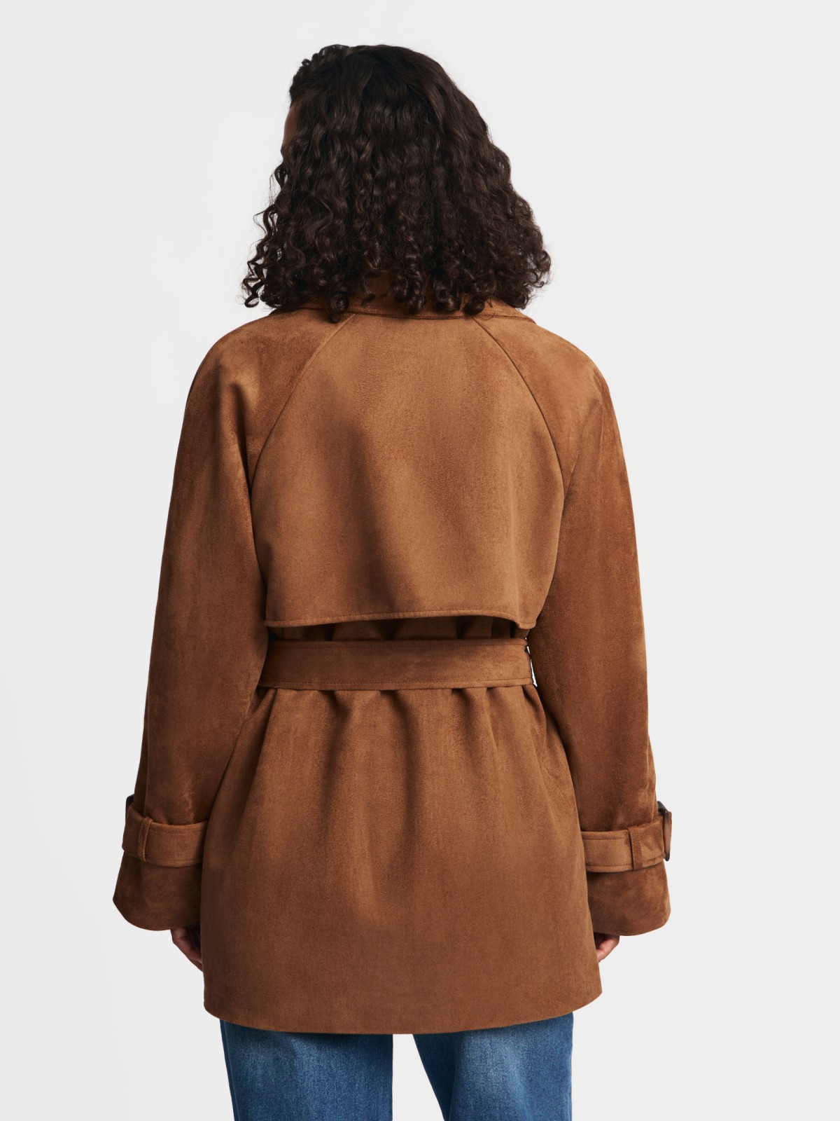 Тренч из экозамши