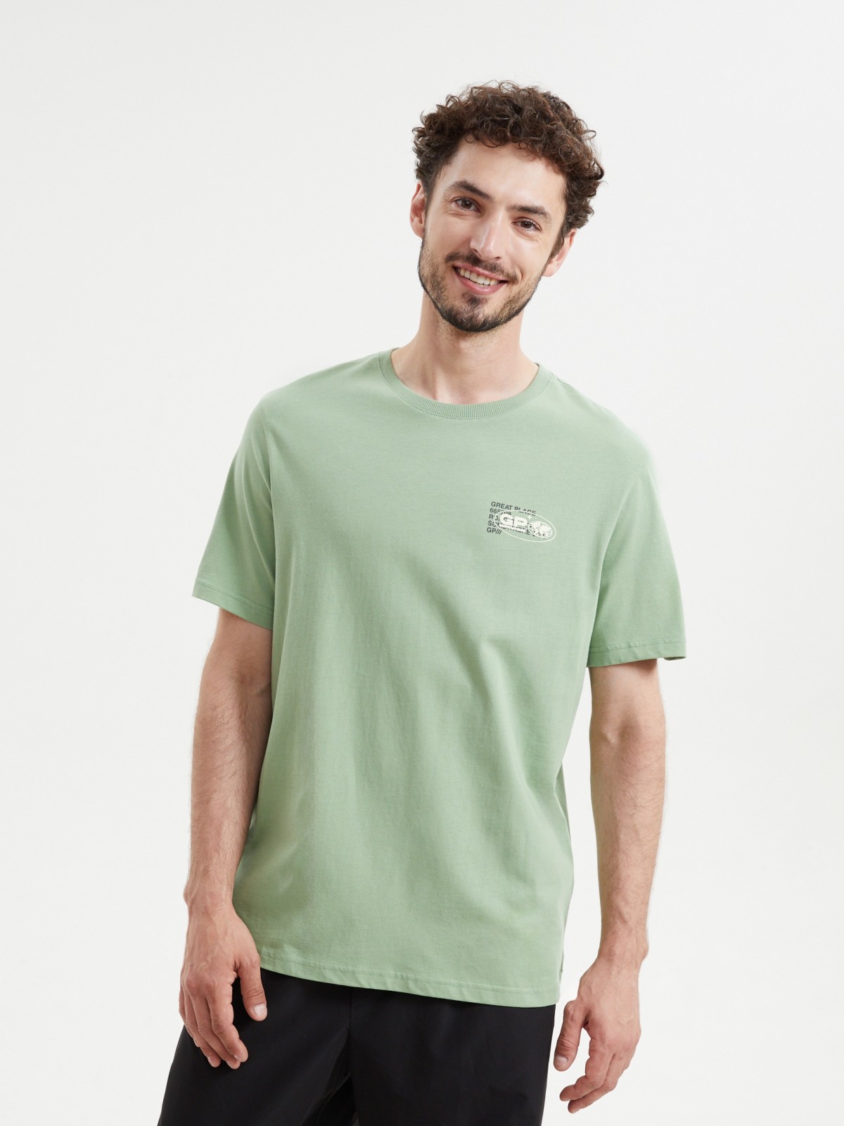 Футболка из хлопка с принтом