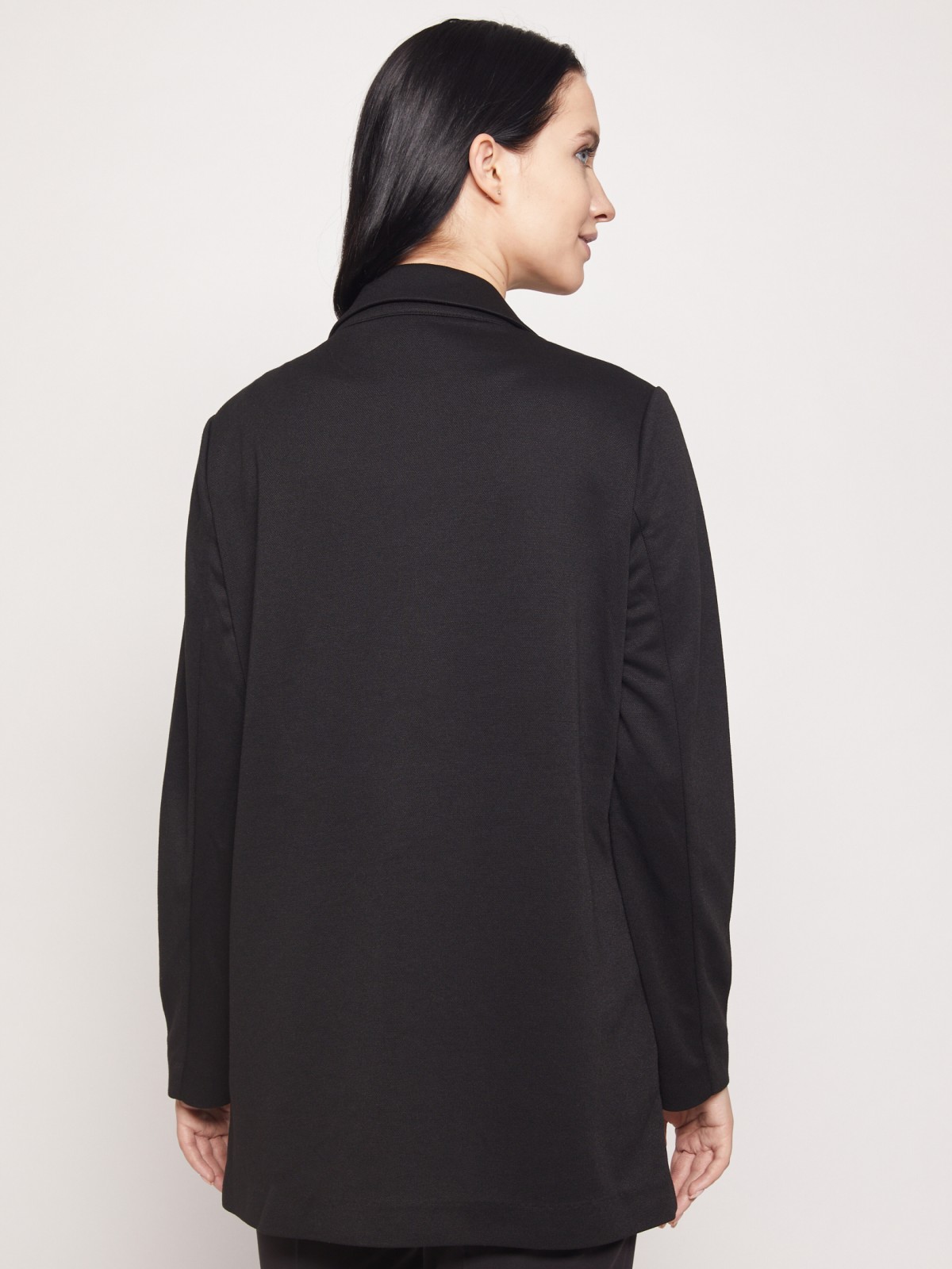 Пиджак без застежки zolla 021315439033, цвет черный, размер S - фото 3
