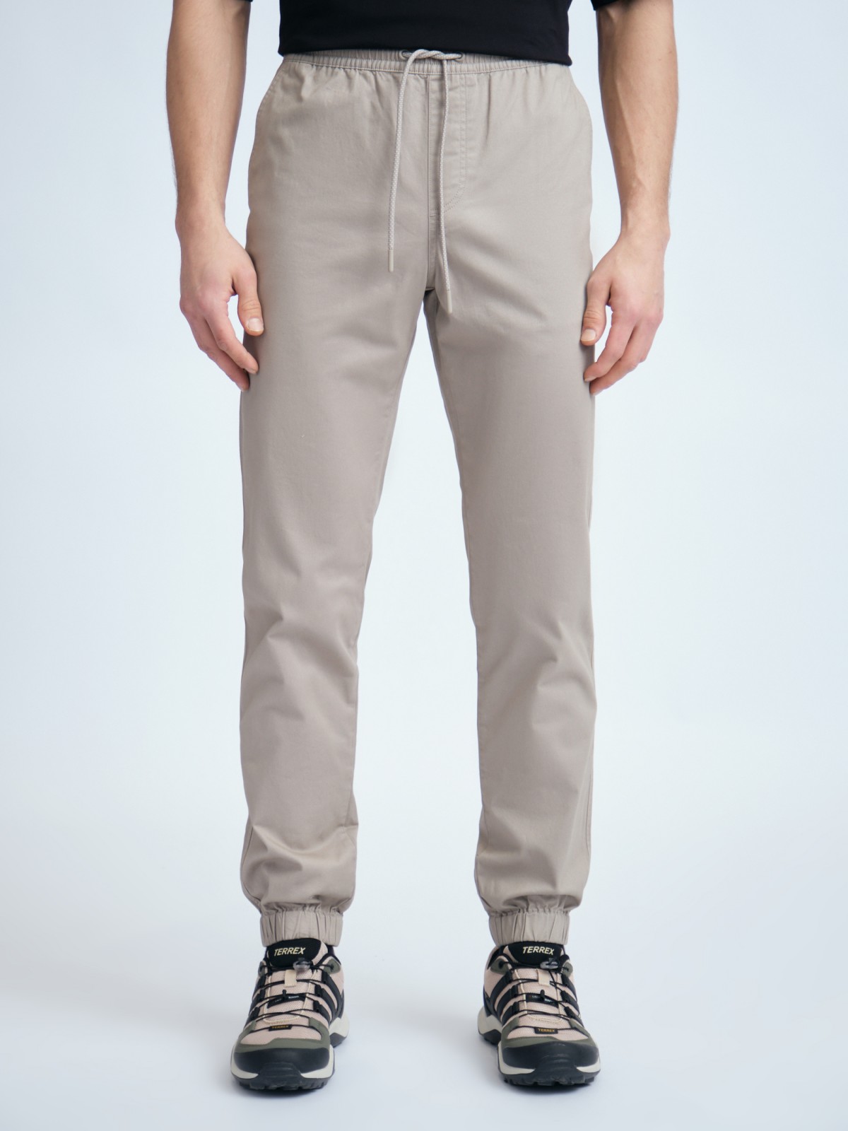 Брюки-джоггеры из хлопка на резинке