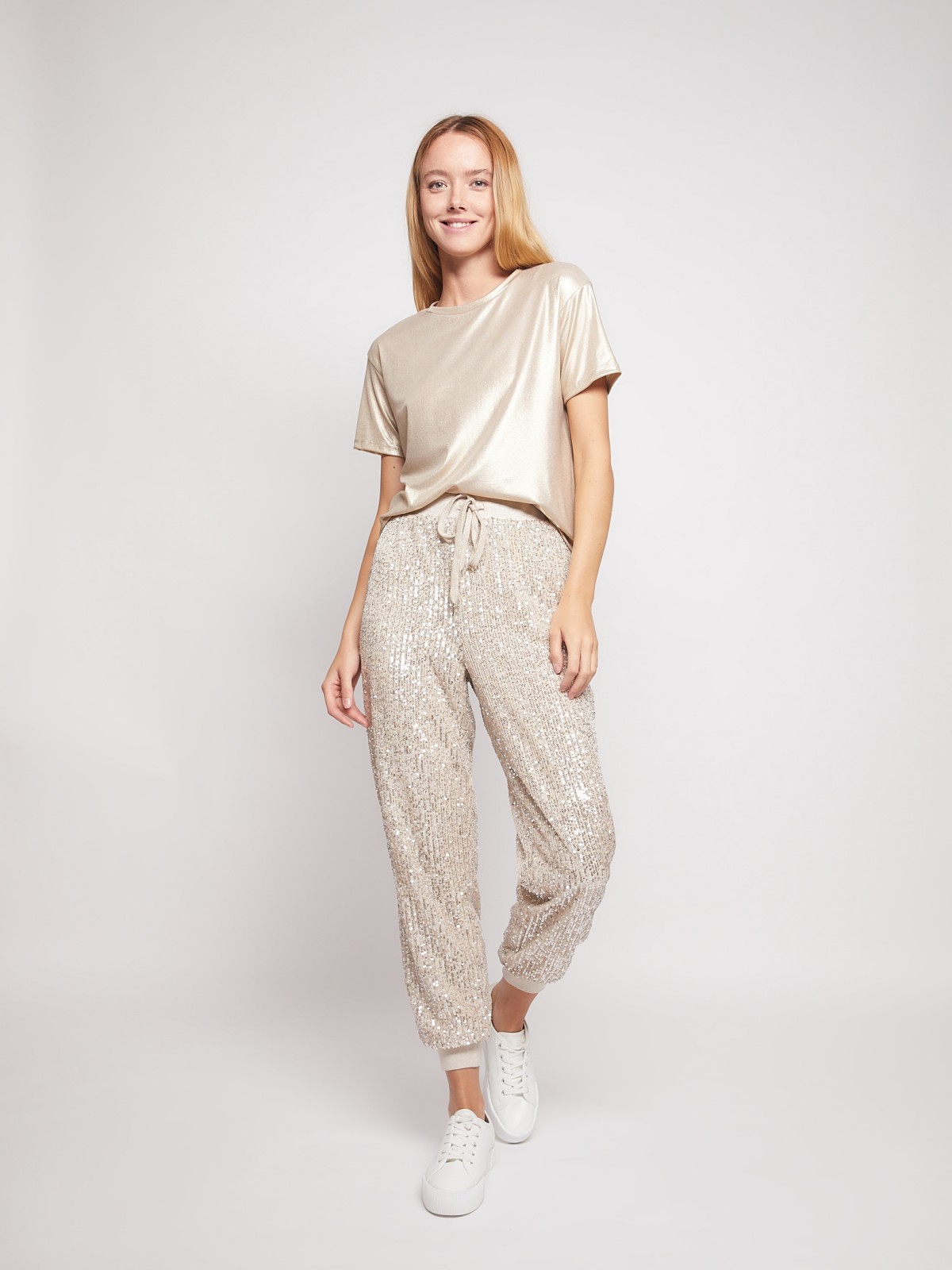 Блестящие брюки с пайетками