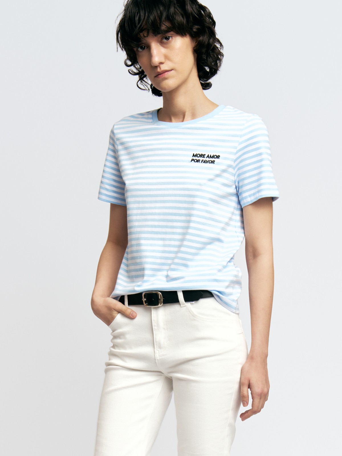 Футболка из хлопка в полоску