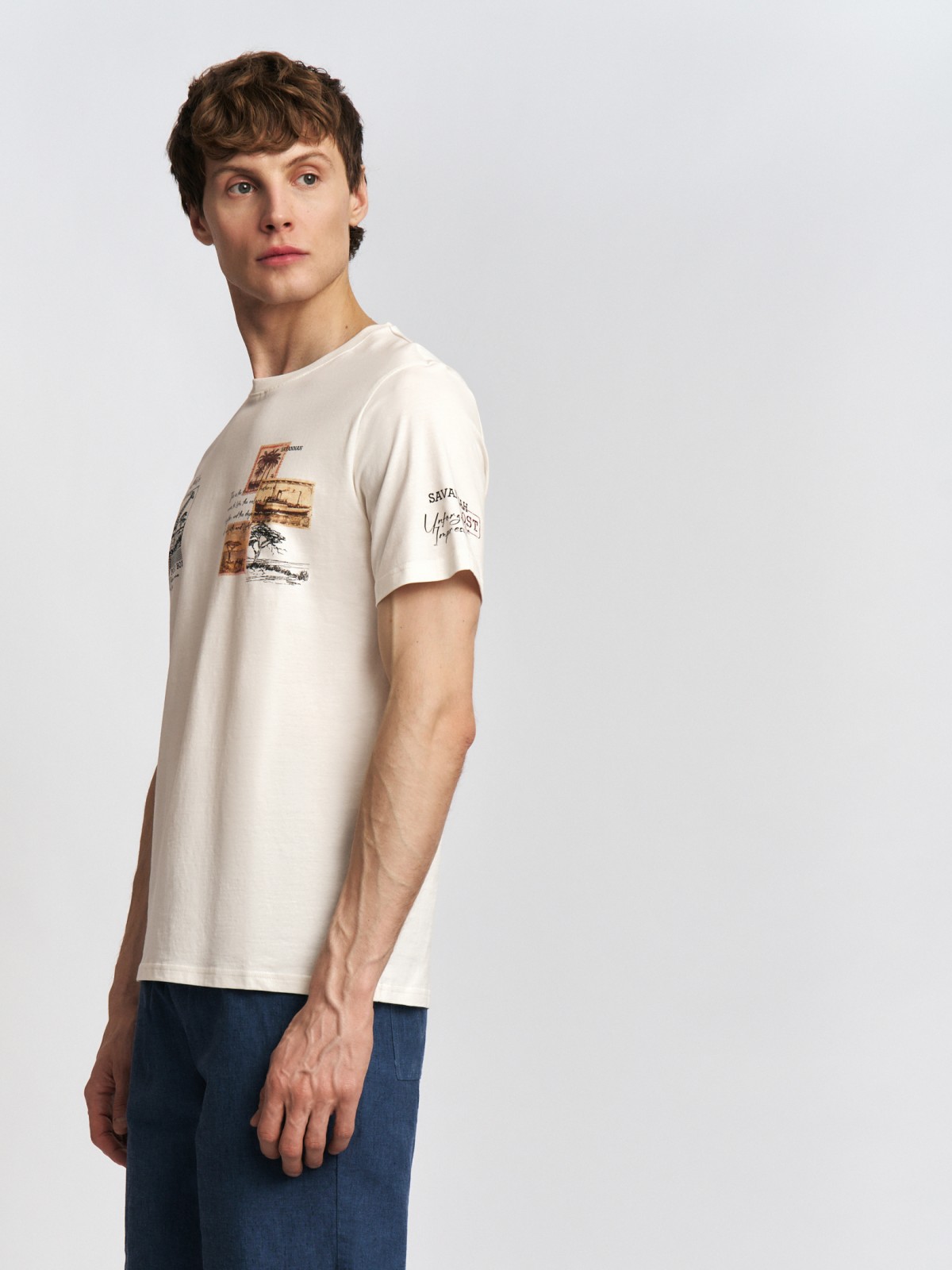 Футболка из хлопка с принтом