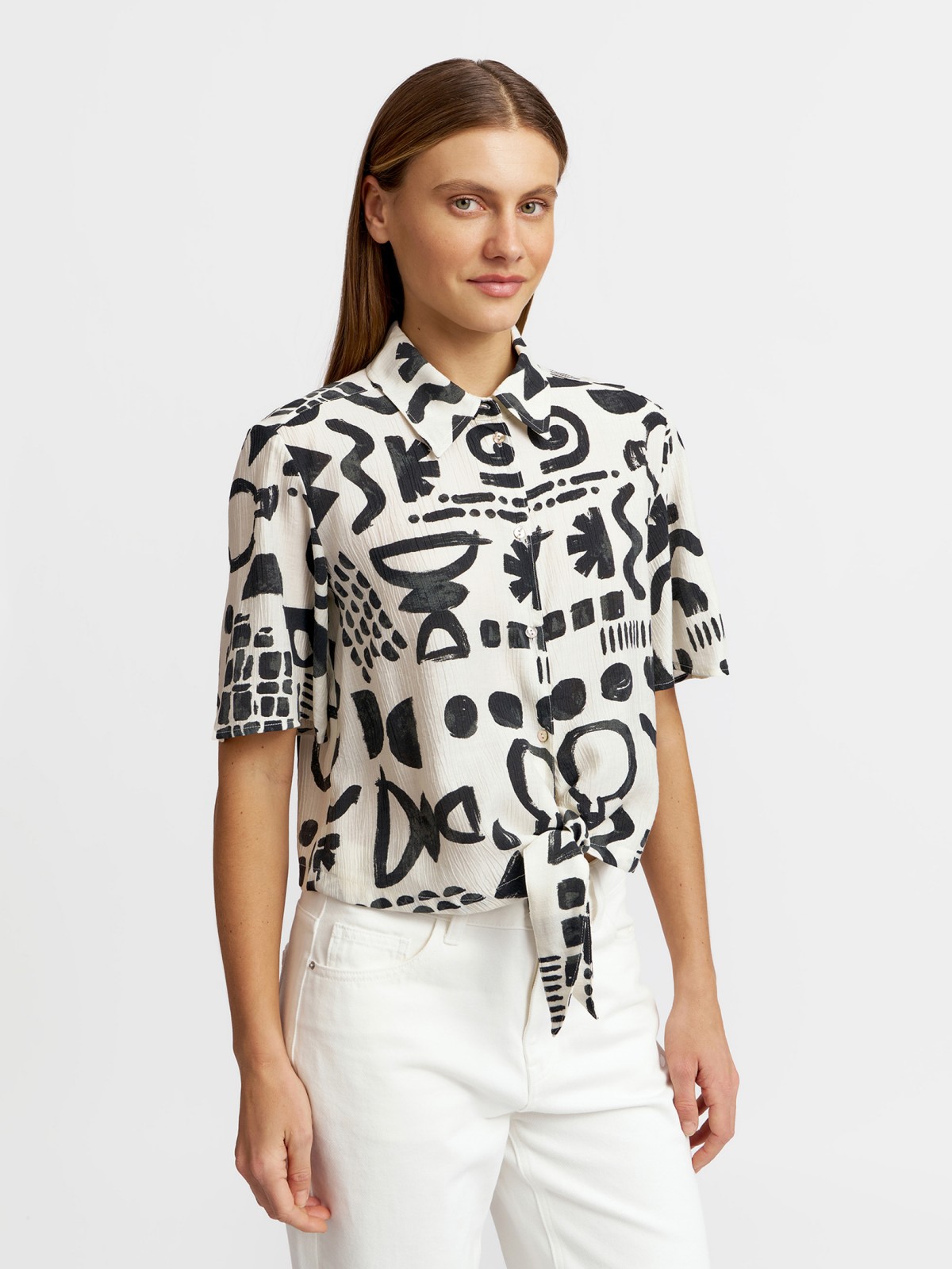 Блузка с короткими рукавами