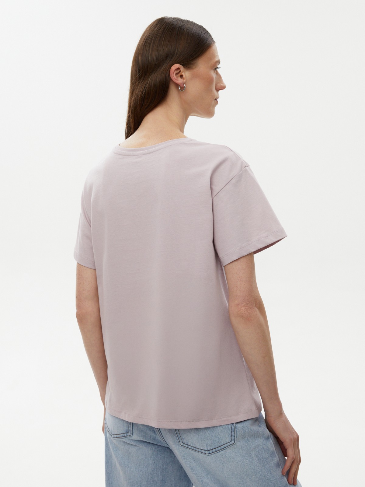 Футболка из хлопка однотонная