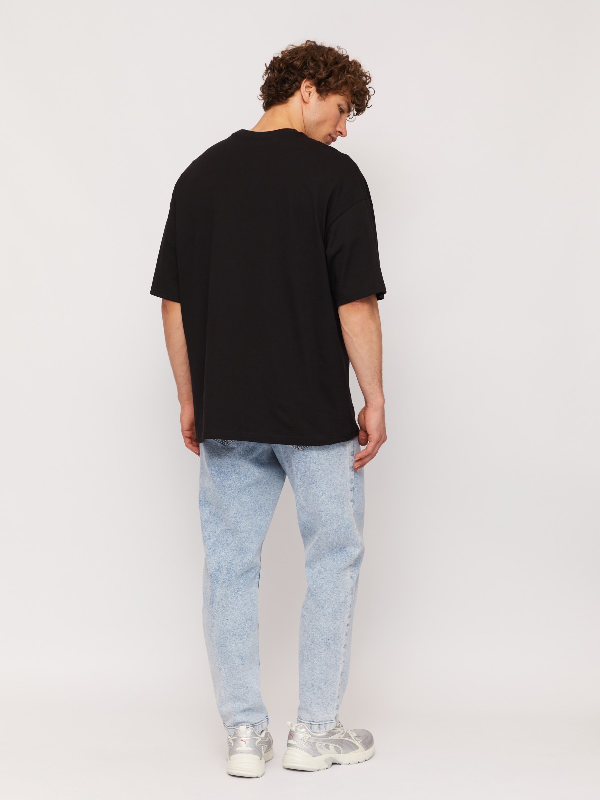 Футболка оверсайз из хлопка с принтом