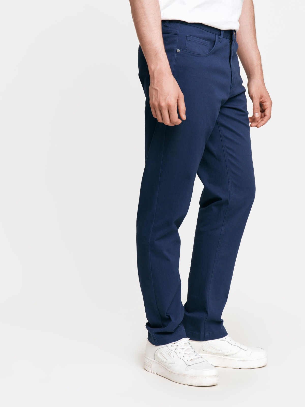 Брюки силуэта Slim из хлопка