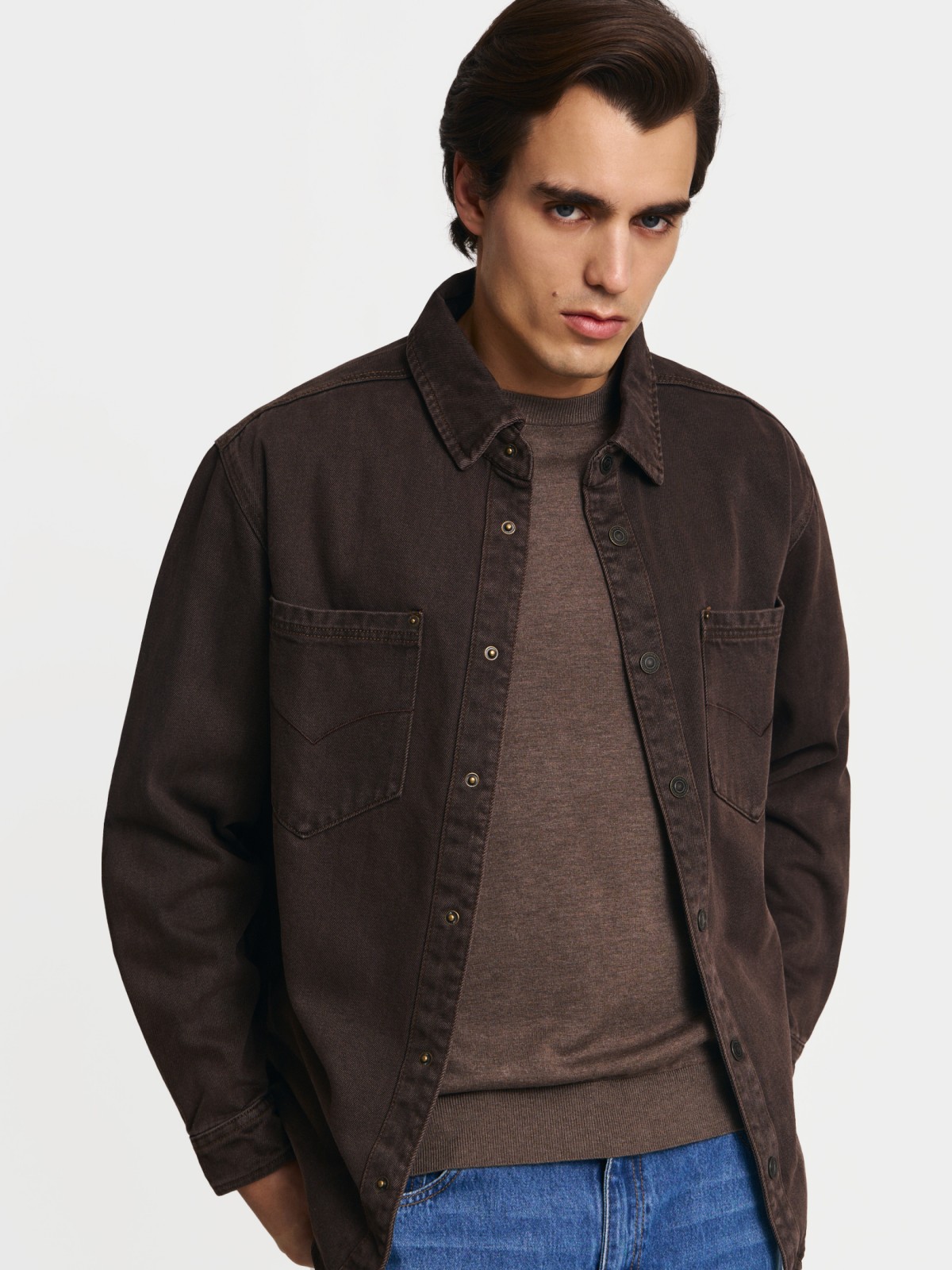 Джинсовая куртка-рубашка