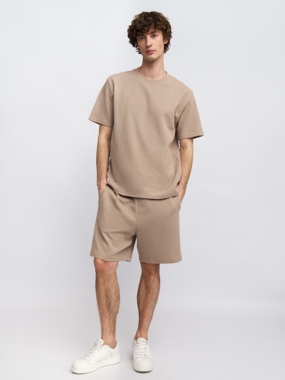 Трикотажные шорты из хлопка на резинке