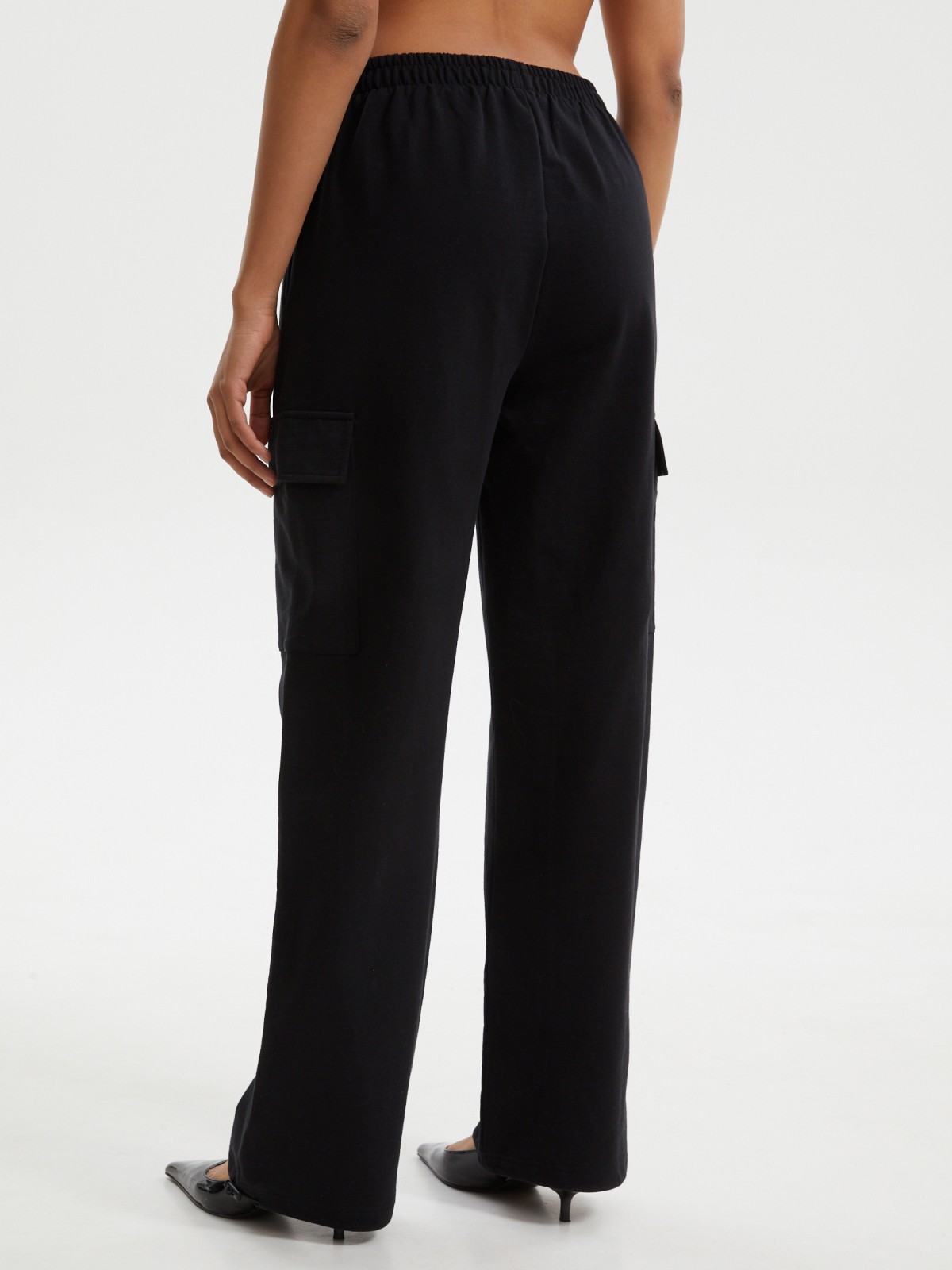 Брюки-джоггеры из хлопка с карманами карго